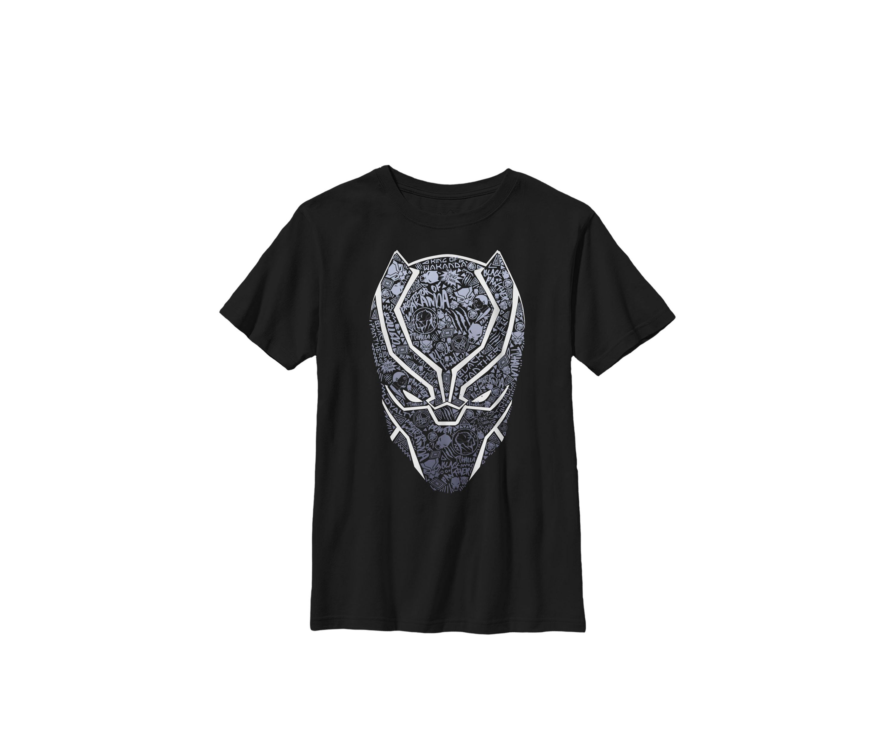 Boys 8-20 Black Panther Mask Build Up Fill Graphic T-Shirt