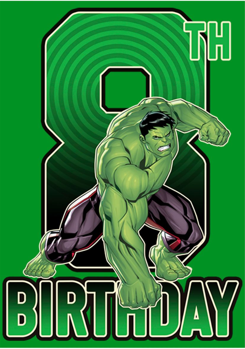 Boys 4-7  Hulk 8th Bday Graphic T-Shirt