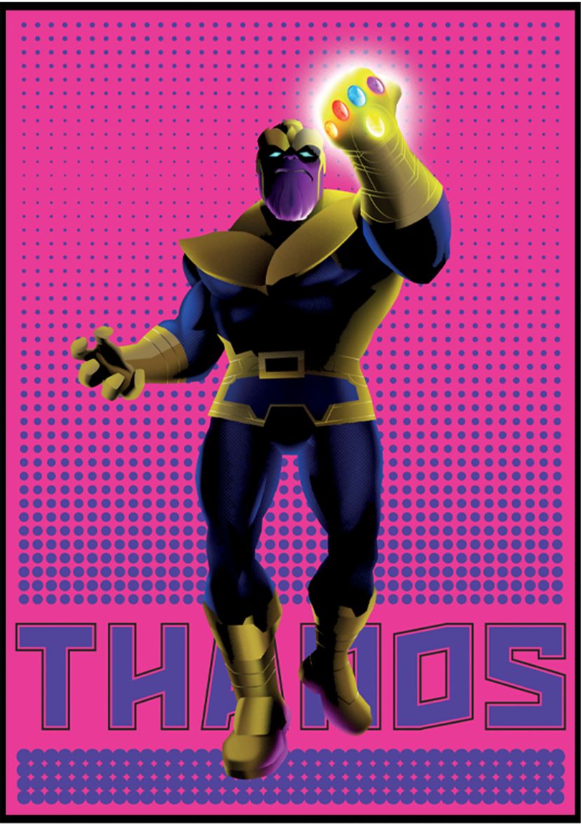 Boys 4-7 Halftone Thanos Top
