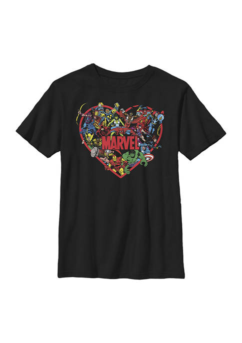 Marvel Boys 8-20 Hero Heart Graphic T-Shirt