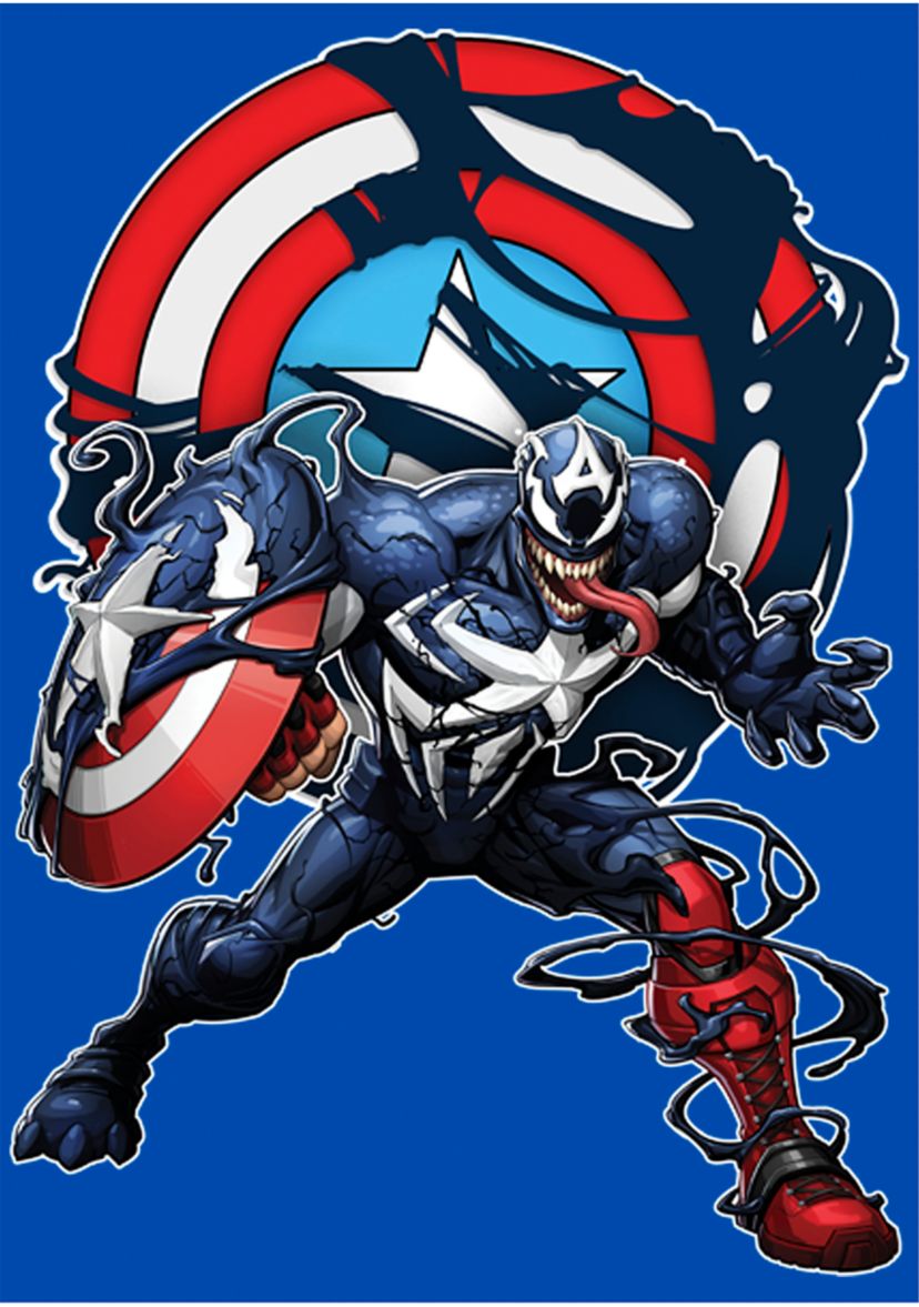 Boys 4-7 Captain Venom with Symbol Top