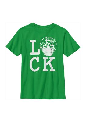 Marvel Boys 4-7 Hulk Luck Graphic T-Shirt