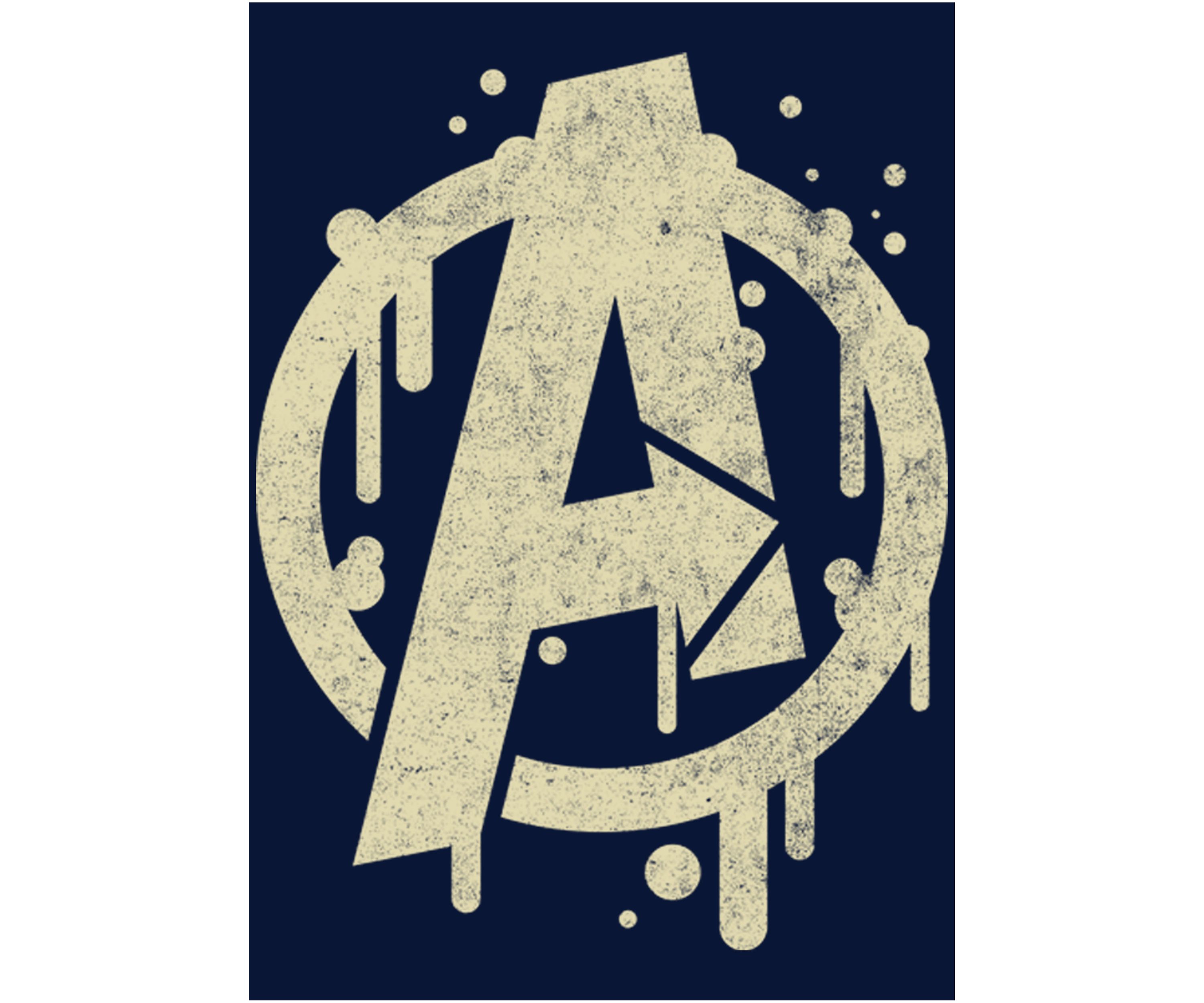 Boys 4-7 Avengers Paint Drip Top