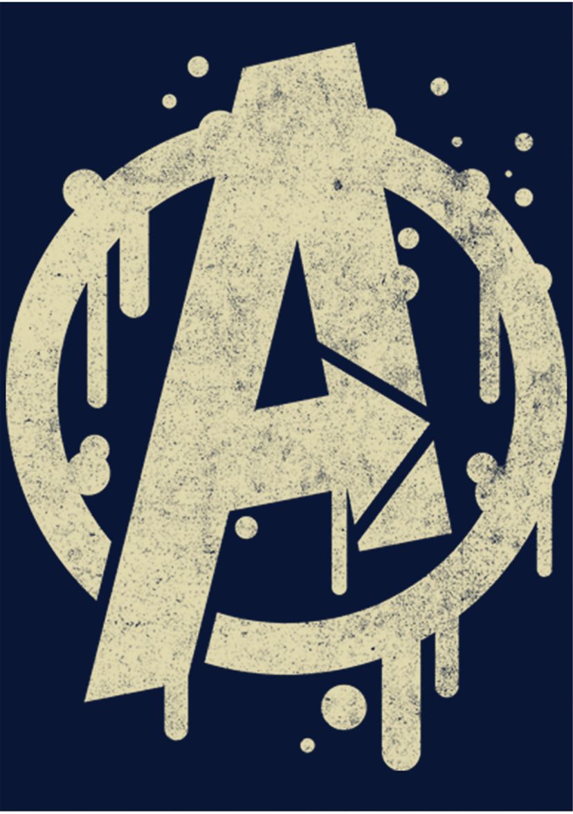 Boys 4-7 Avengers Paint Drip Top
