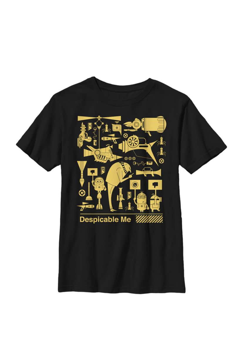  Minions All The Weapons Crew Graphic T-Shirt