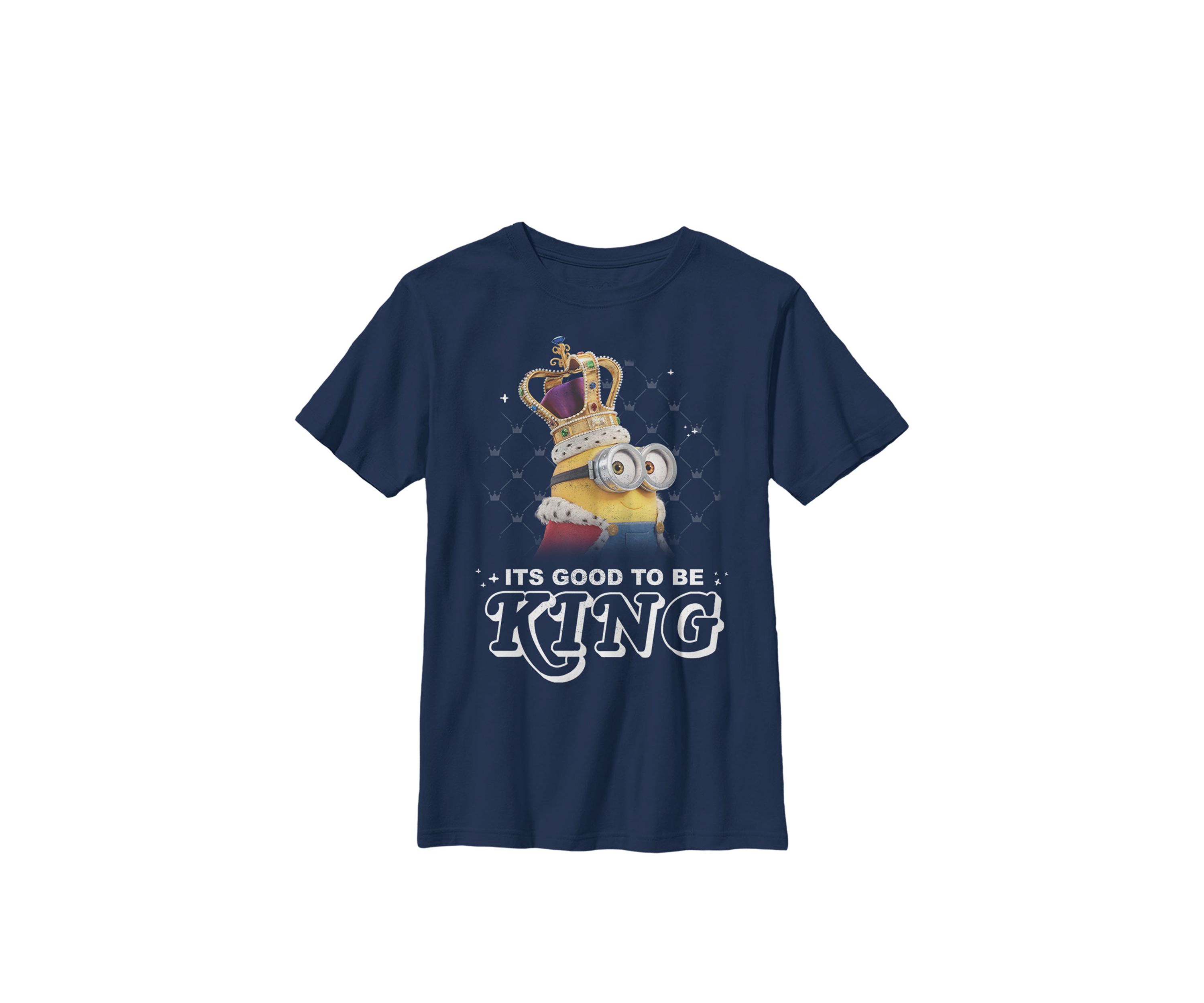 Minions Its Good To Be King Text Crew Tee
