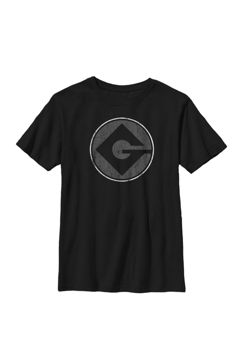  Minions Felonious Gru Logo Crew Graphic T-Shirt