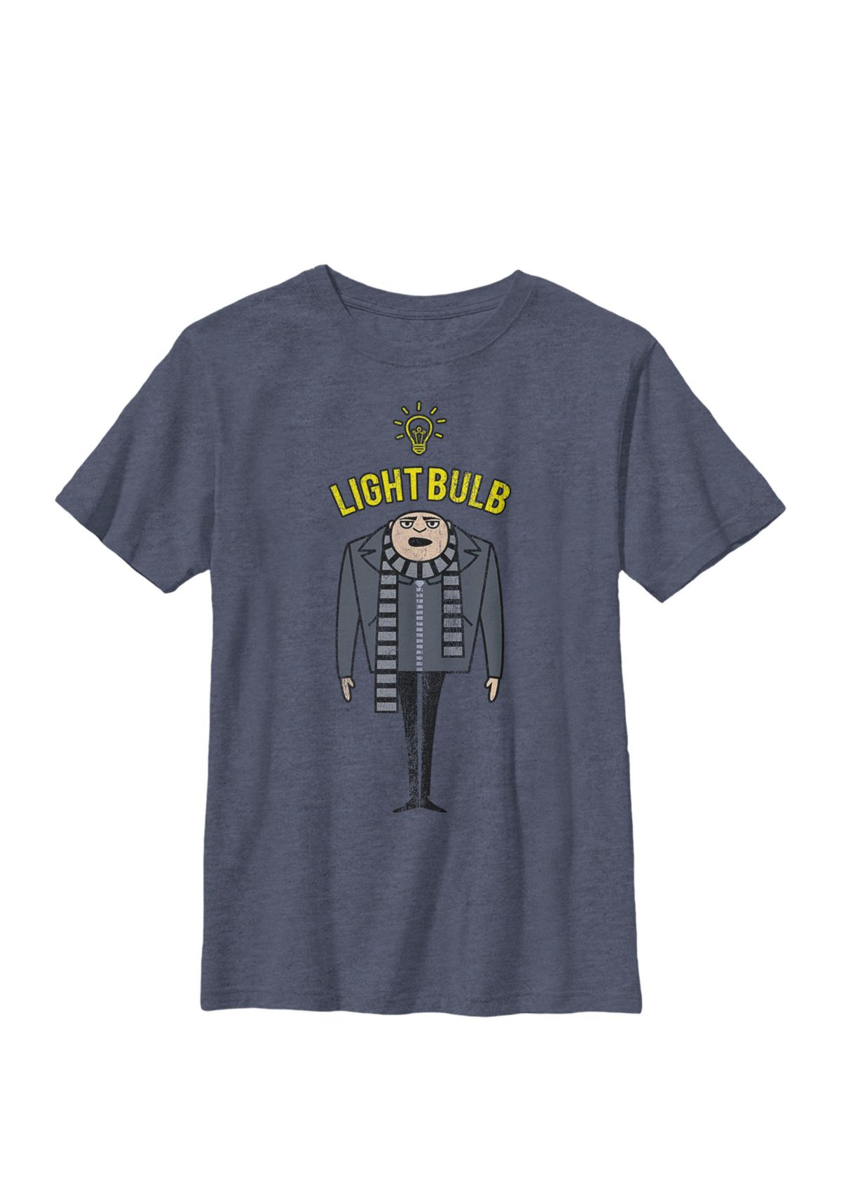 Minions Gru Light Bulb Crew Graphic T-Shirt
