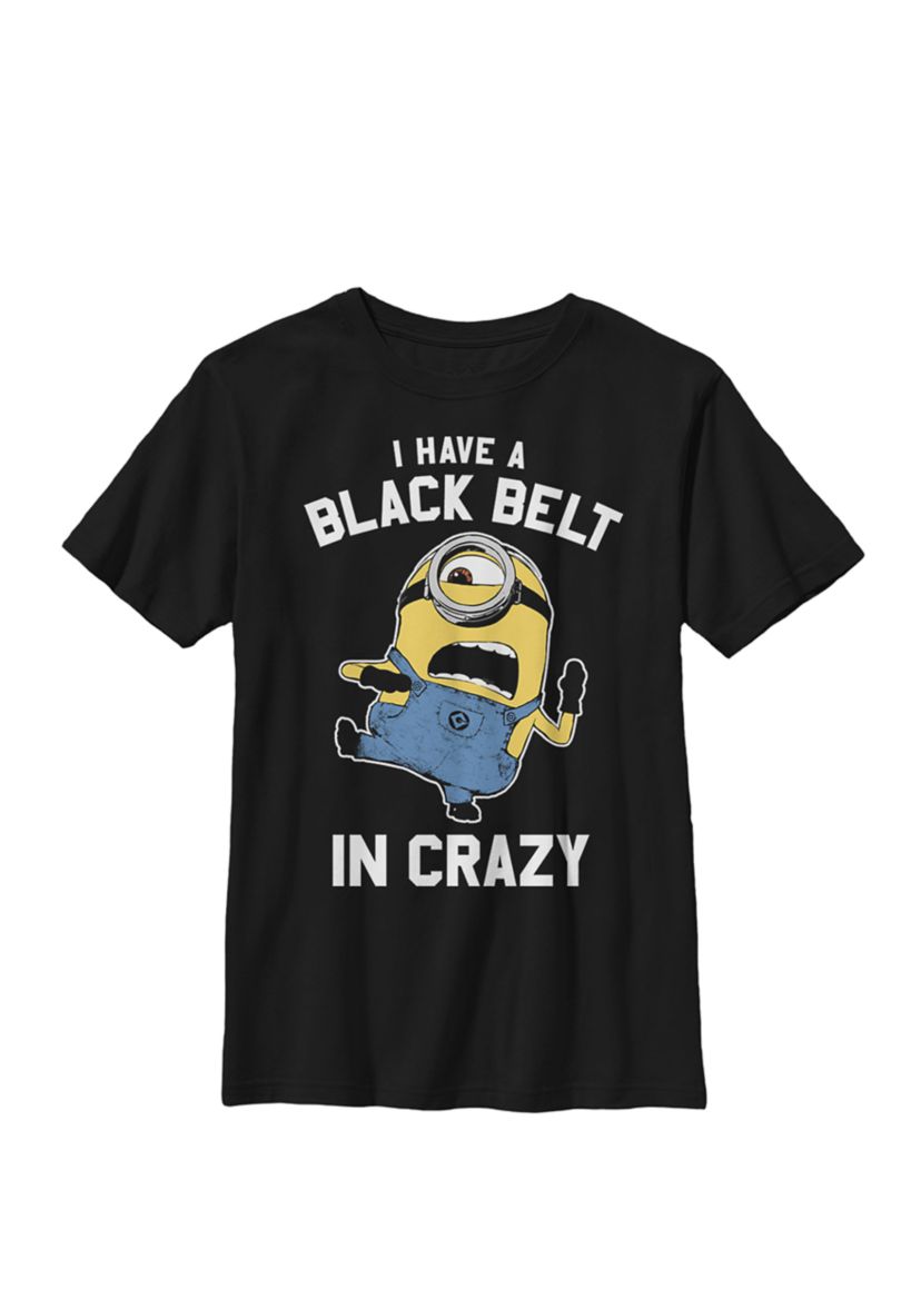 Black Belt in Crazy Graphic T-Shirt