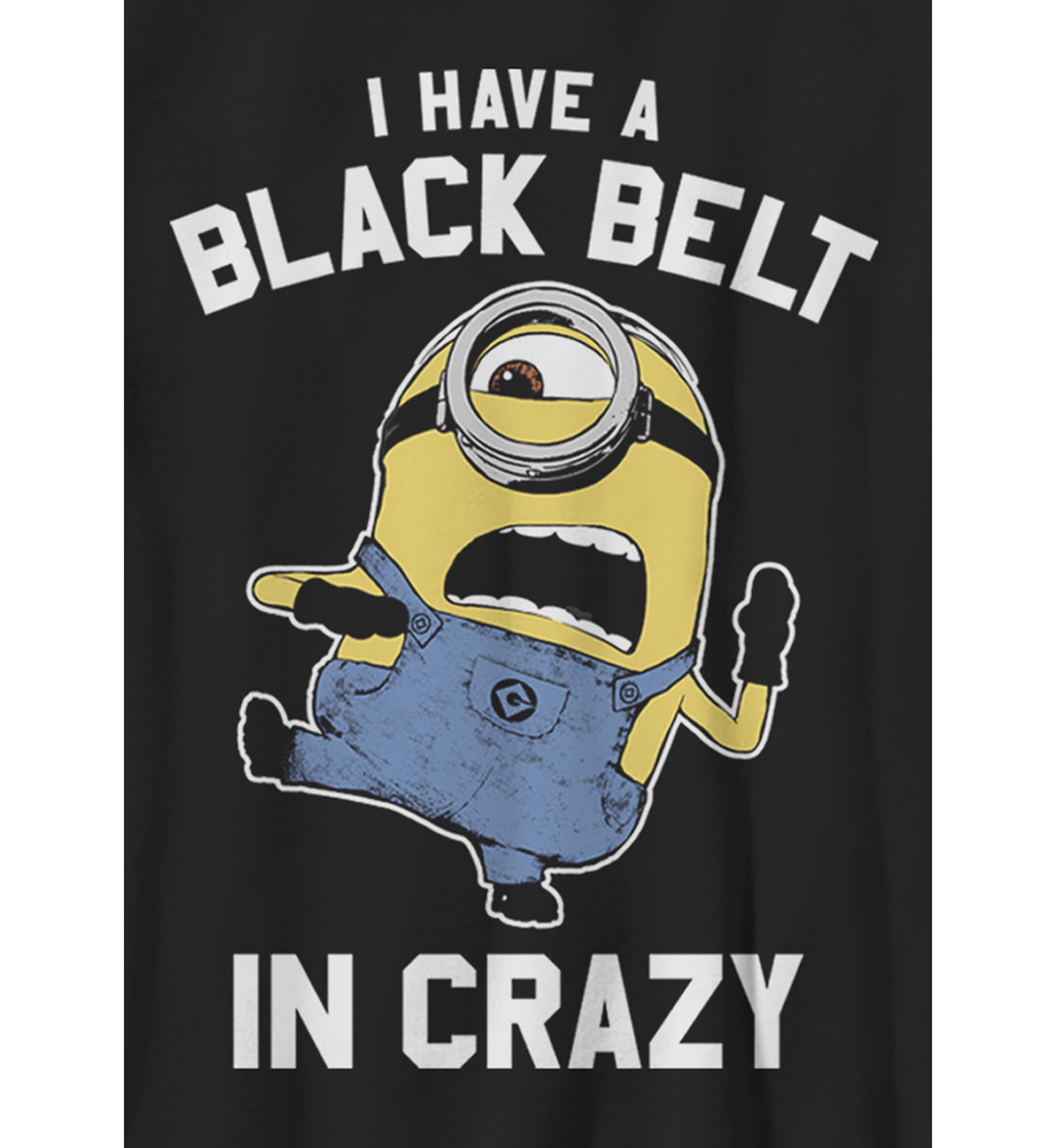 Black Belt in Crazy Graphic T-Shirt