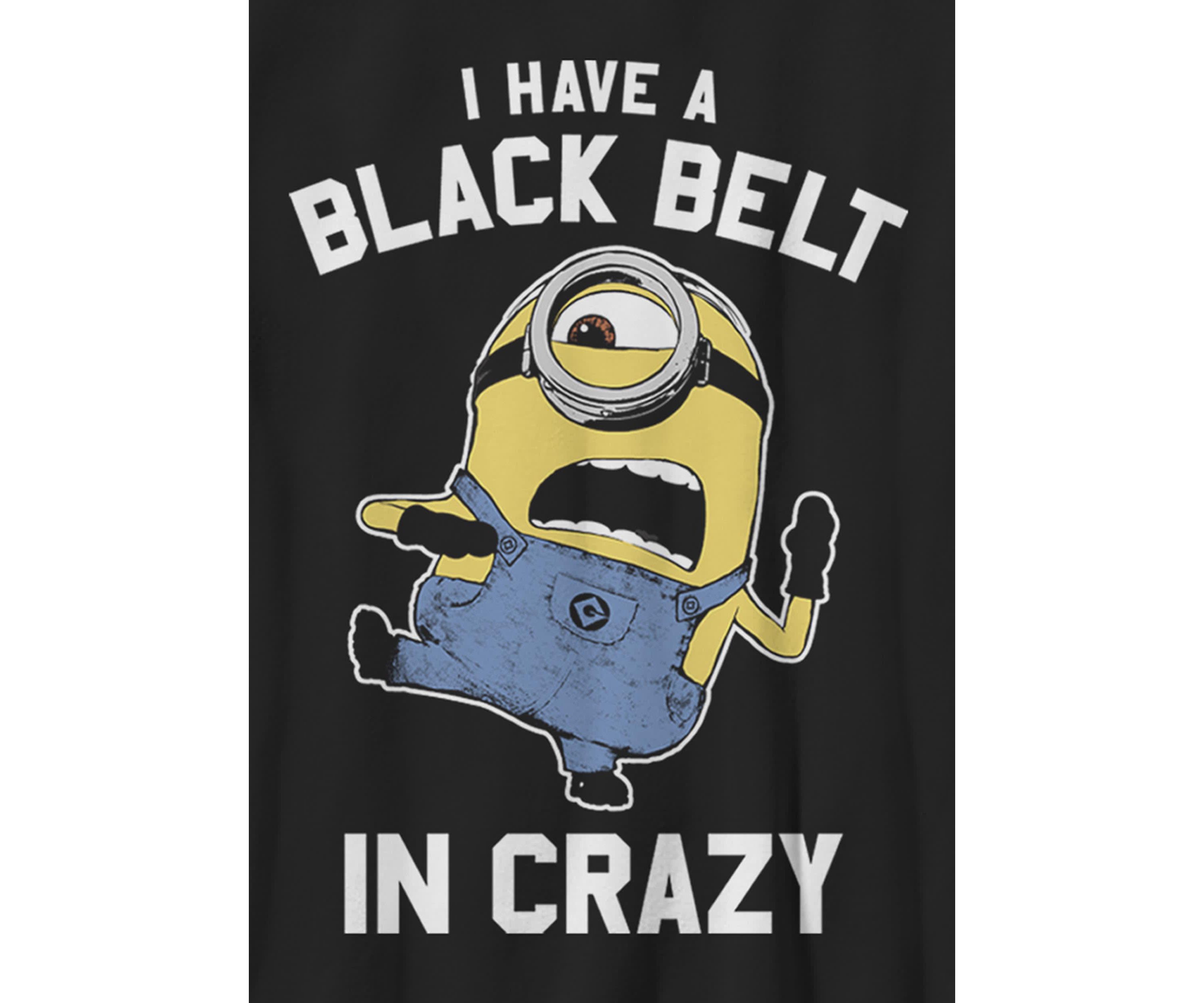 Black Belt in Crazy Graphic T-Shirt