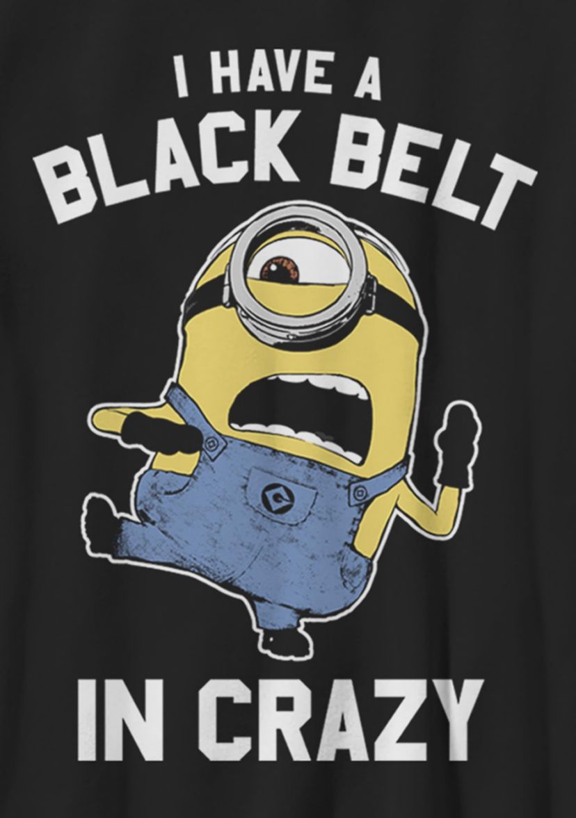 Black Belt in Crazy Graphic T-Shirt
