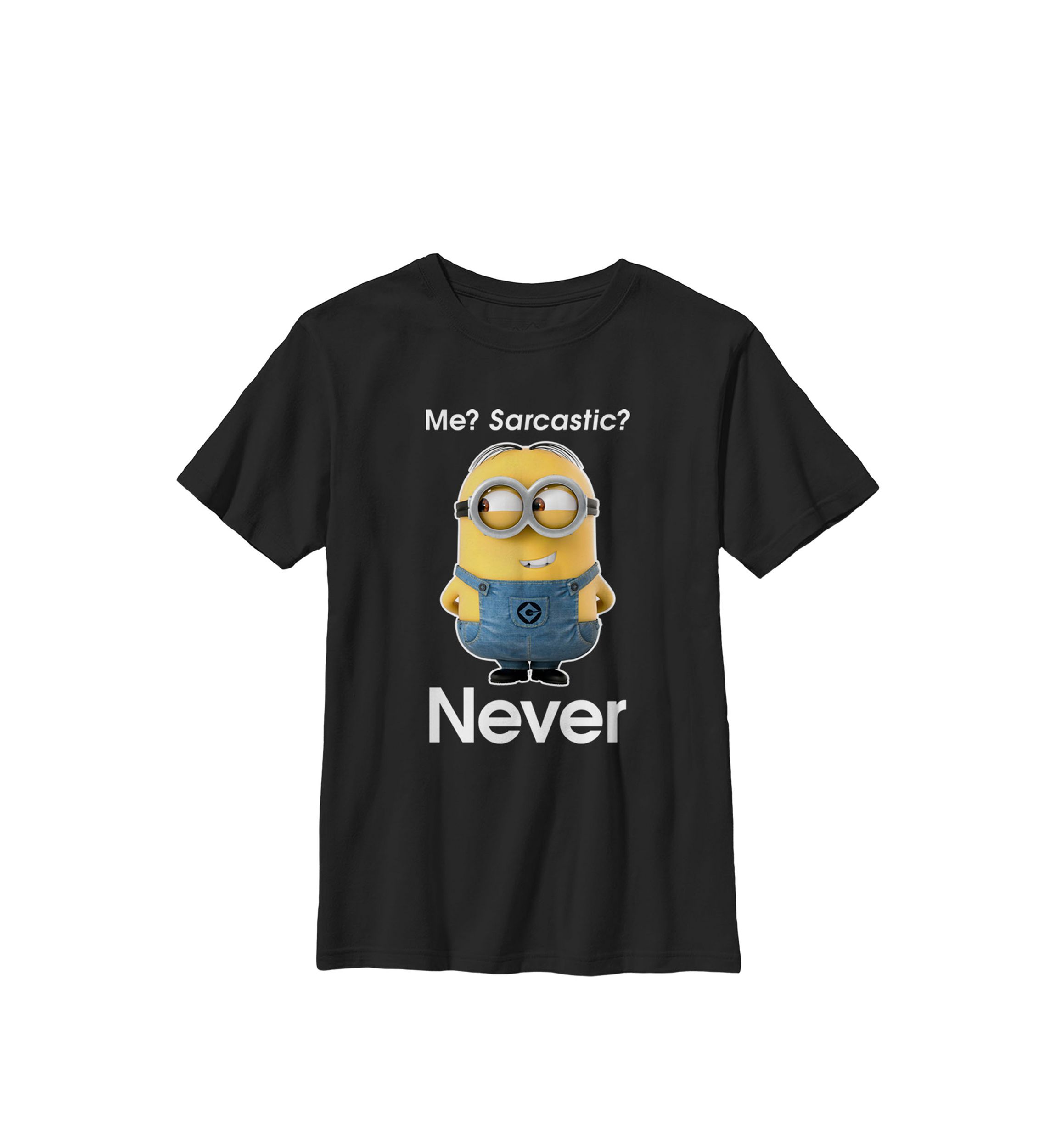 Minions Me Sarcastic Never Crew Graphic T-Shirt