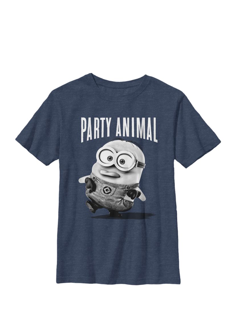 Minions Party Animal Crew Graphic T-Shirt