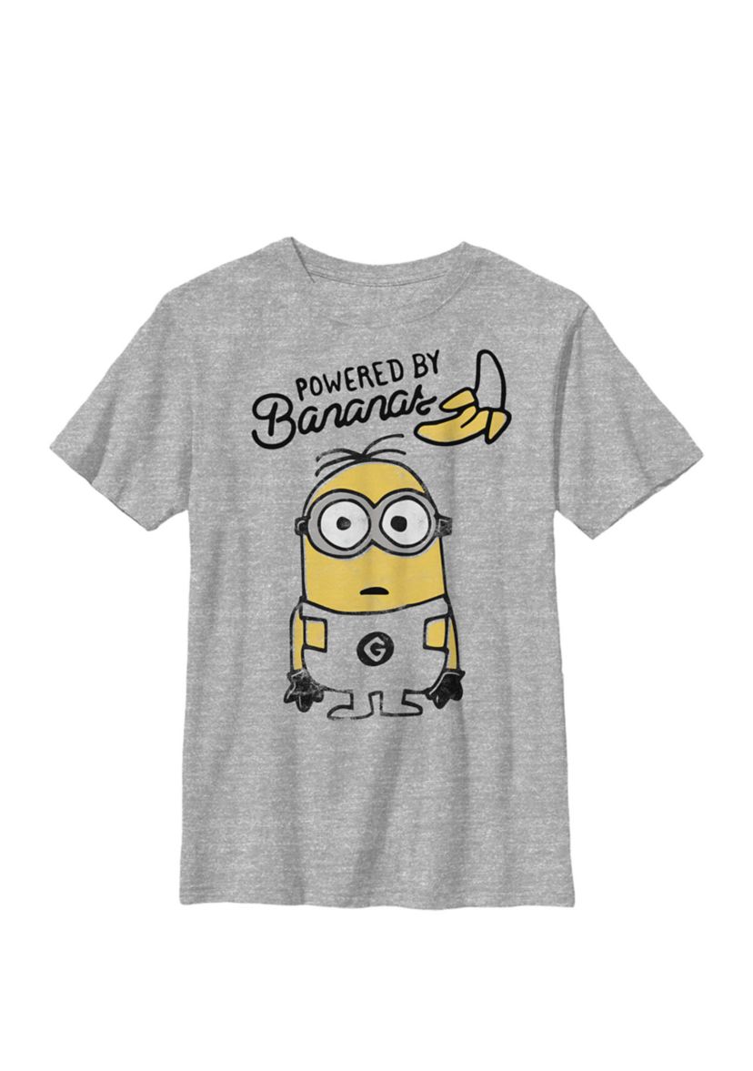 Minions Powered By Bananas Crew Graphic T-Shirt