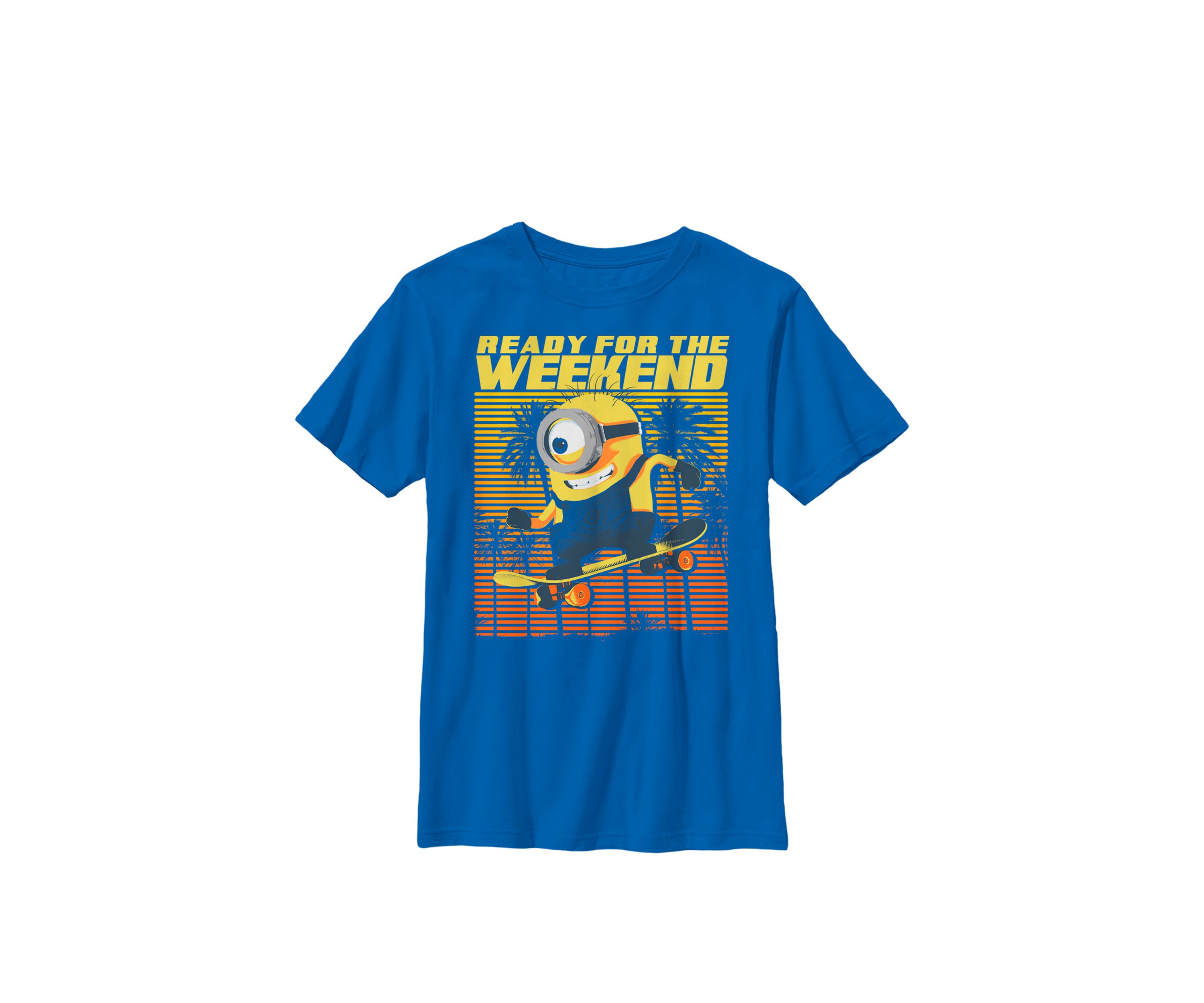  Minions Retro Beach Ready For The Weekend Crew Graphic T-Shirt