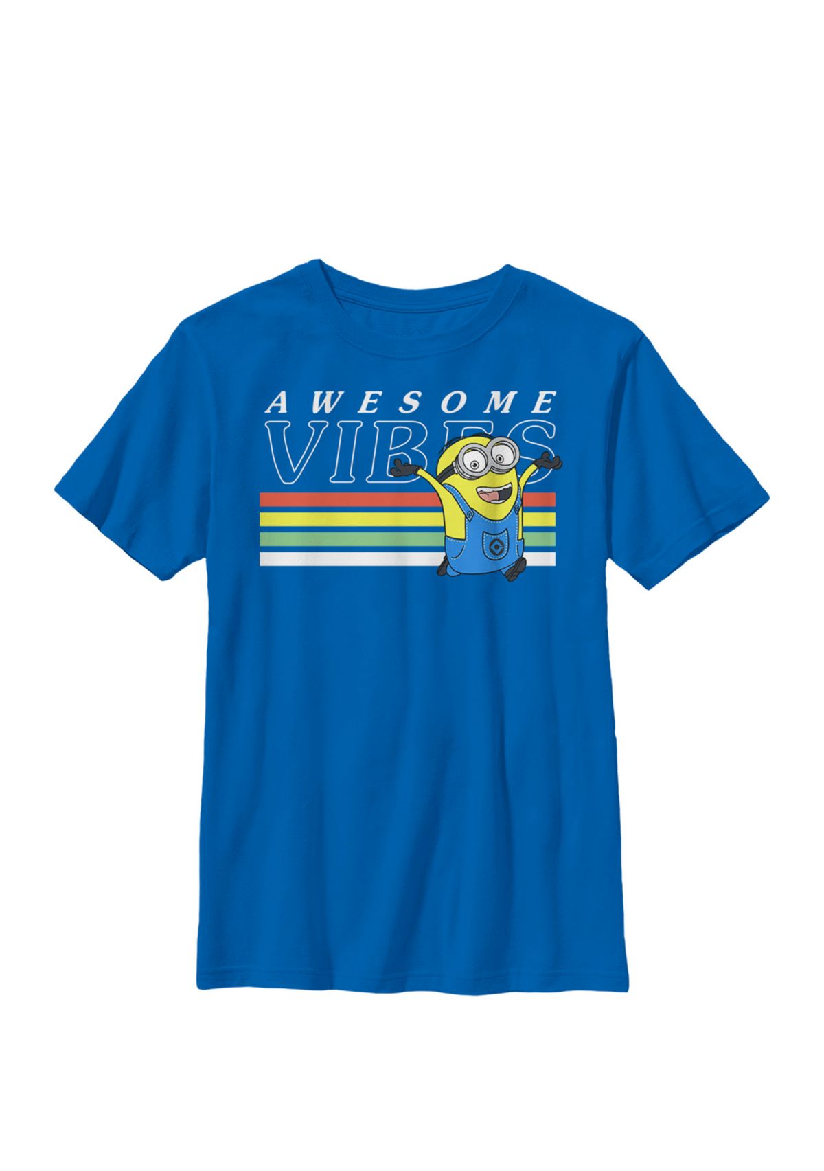  Minions Dave Awesome Vibes Crew Graphic T-Shirt