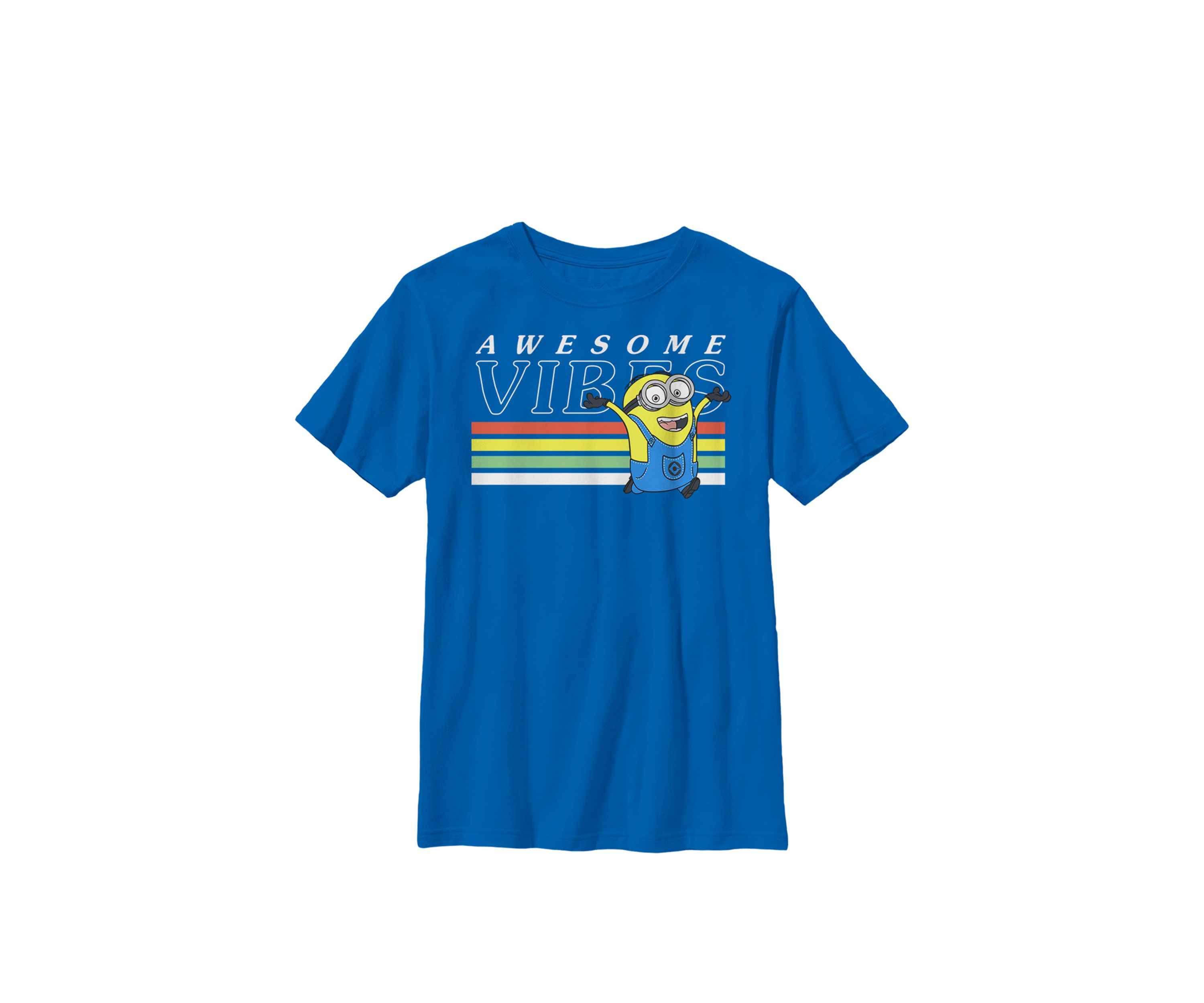  Minions Dave Awesome Vibes Crew Graphic T-Shirt