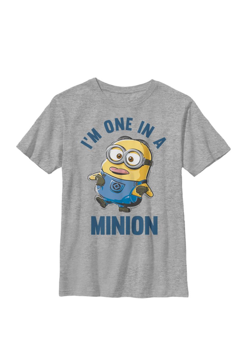 Minions Dave One In A Minion Crew Graphic T-Shirt