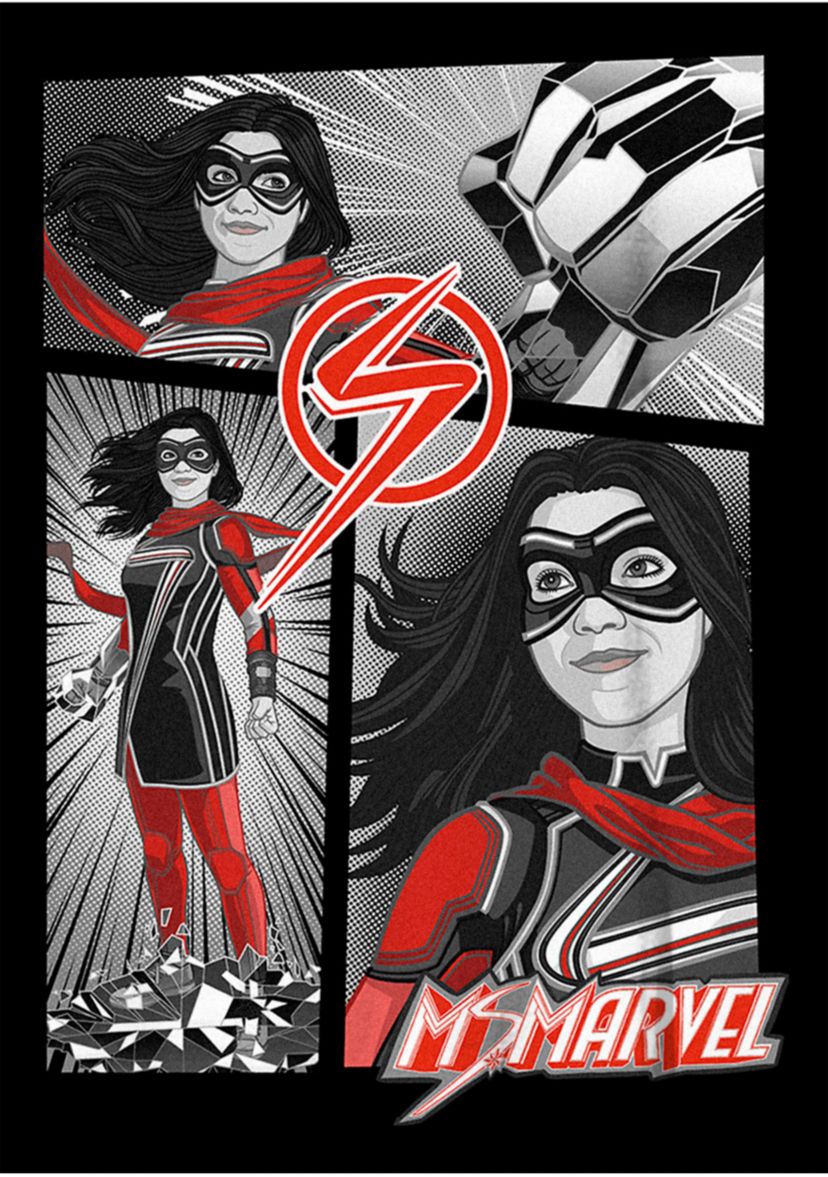 Ms Marvel Panel Graphic T-Shirt