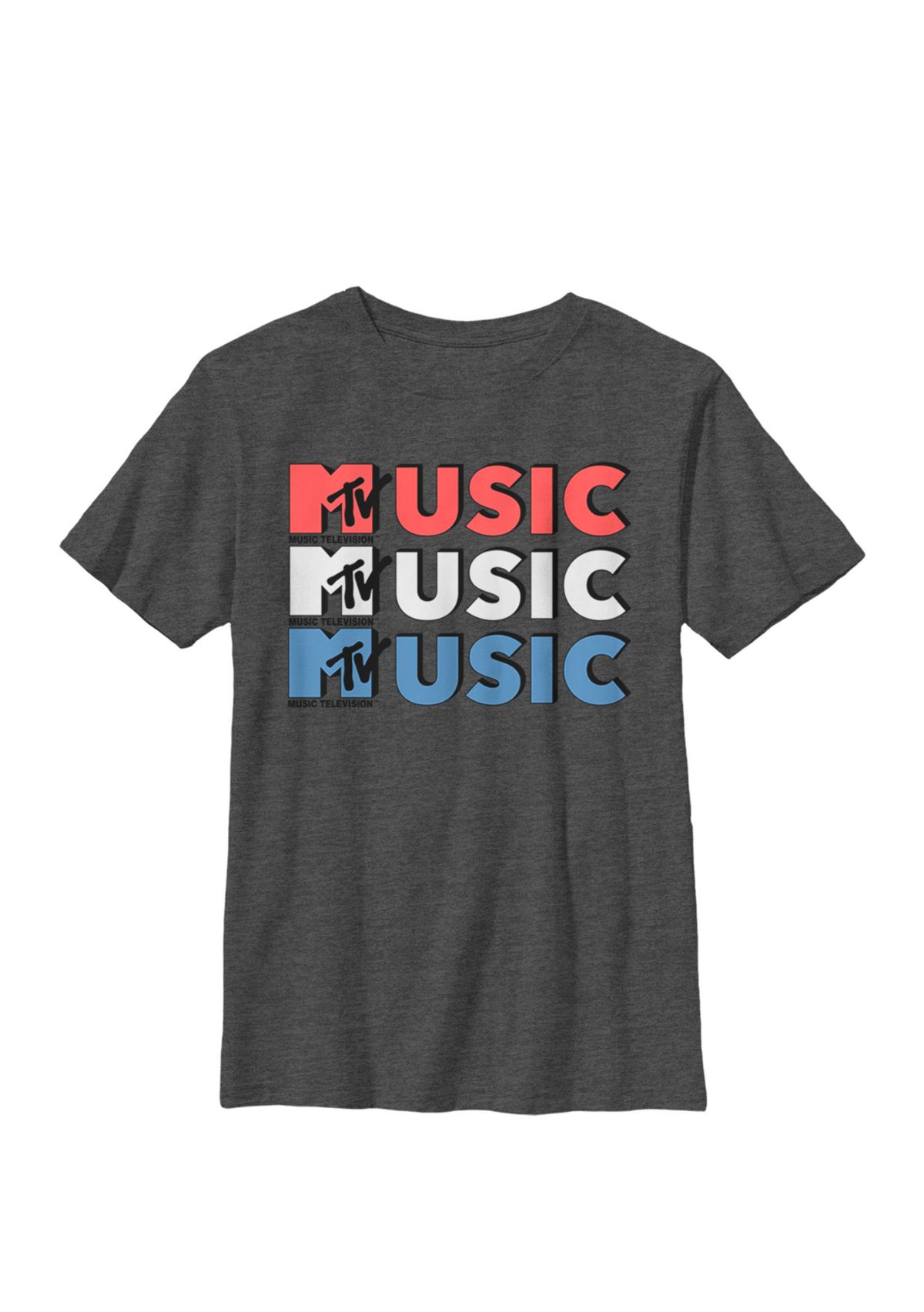Logo Red White And Blue Music Crew Graphic T-Shirt