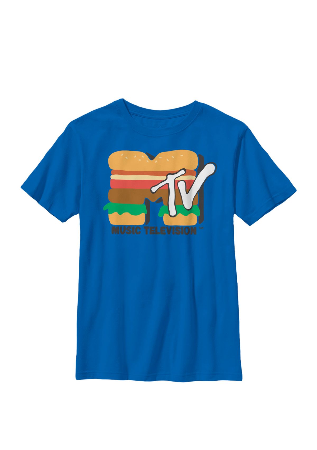 Burger Time Art Logo Crew Graphic T-Shirt