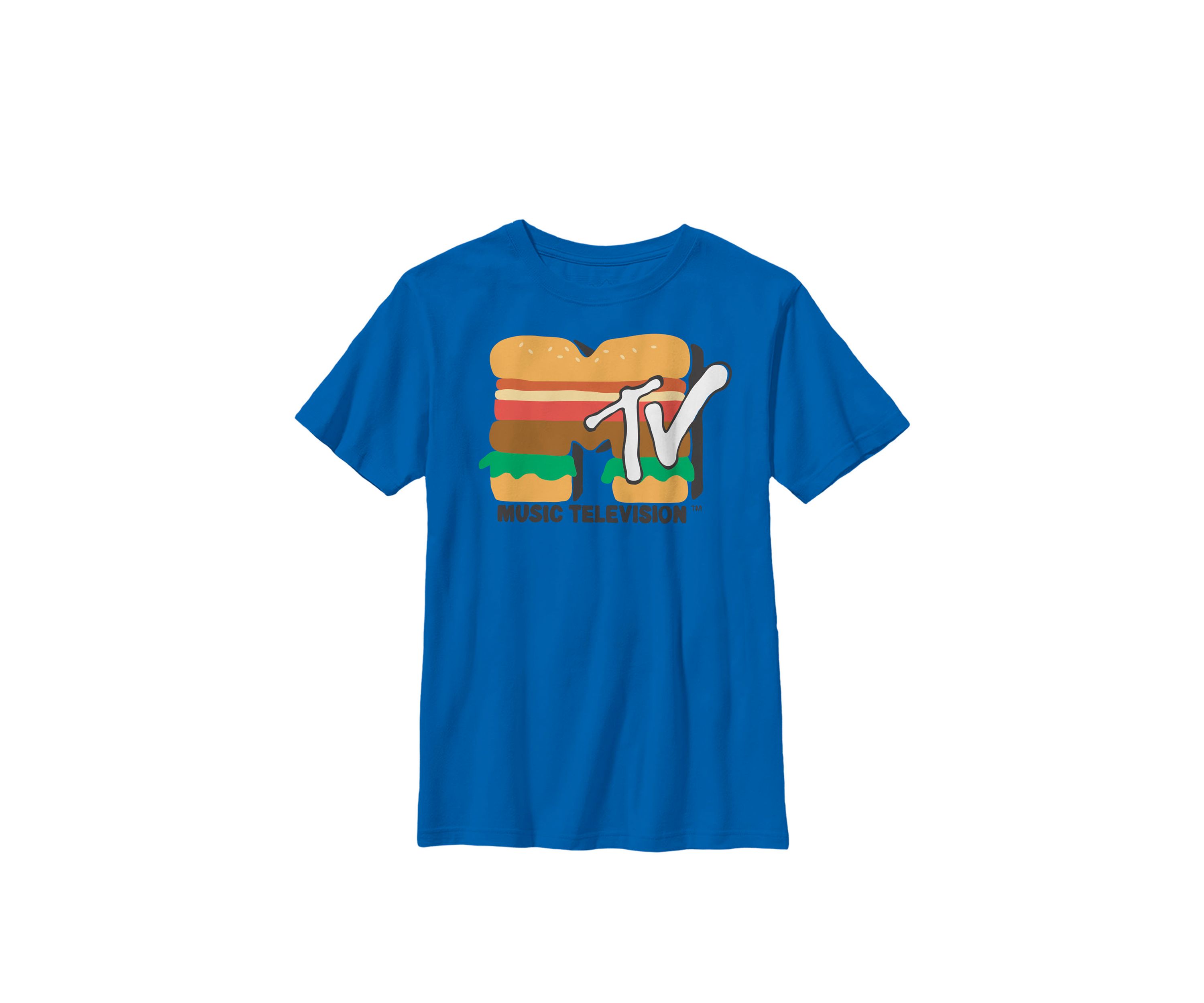 Burger Time Art Logo Crew Graphic T-Shirt