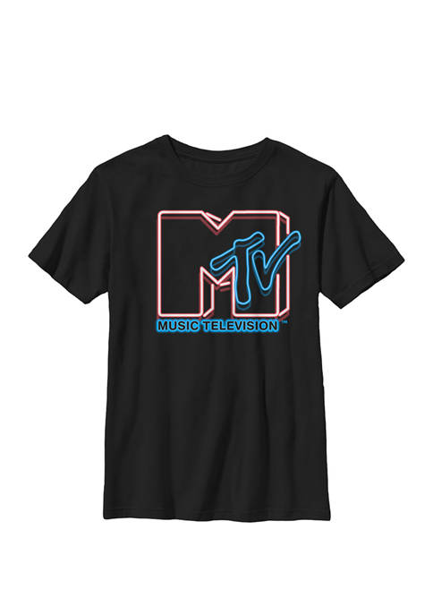 MTV Blue And Yellow Neon Sign Logo Crew