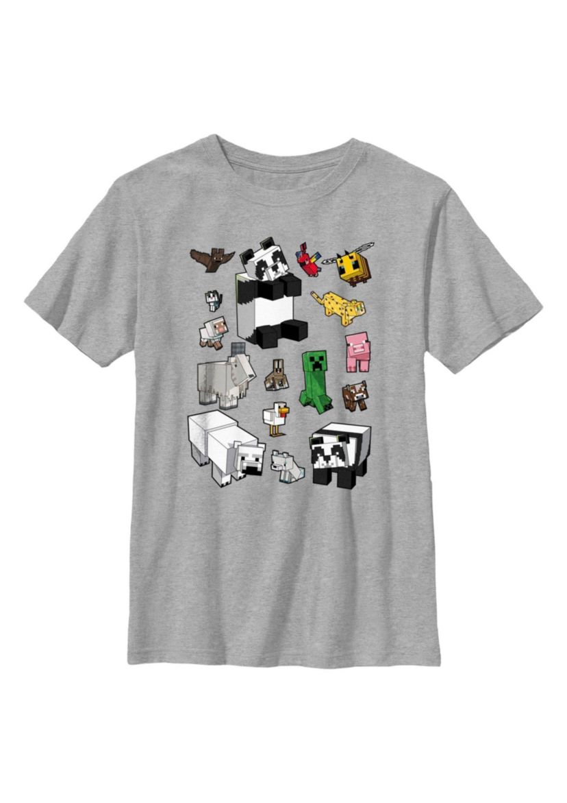Mncrft Overworld Mobs Graphic T-Shirt