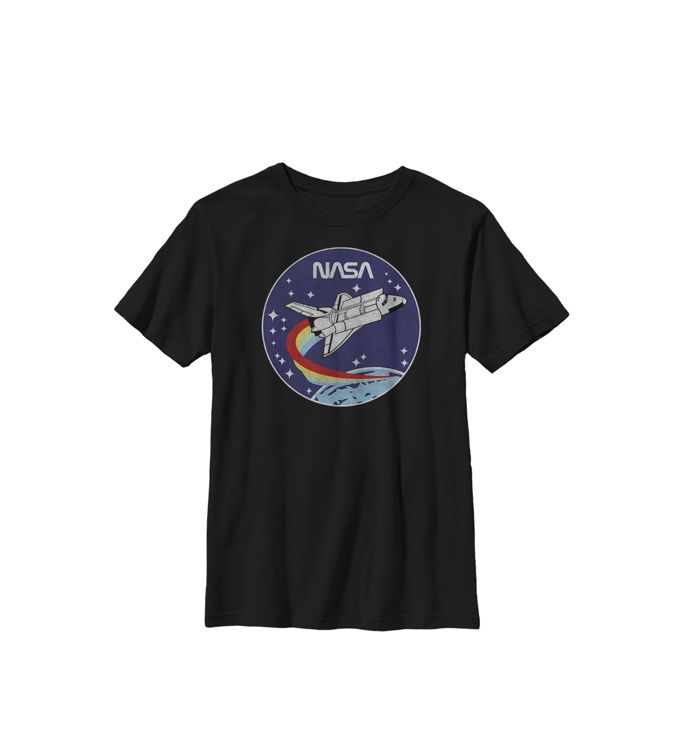 Shuttle Launch Orbit Circle Patch Crew Graphic T-Shirt