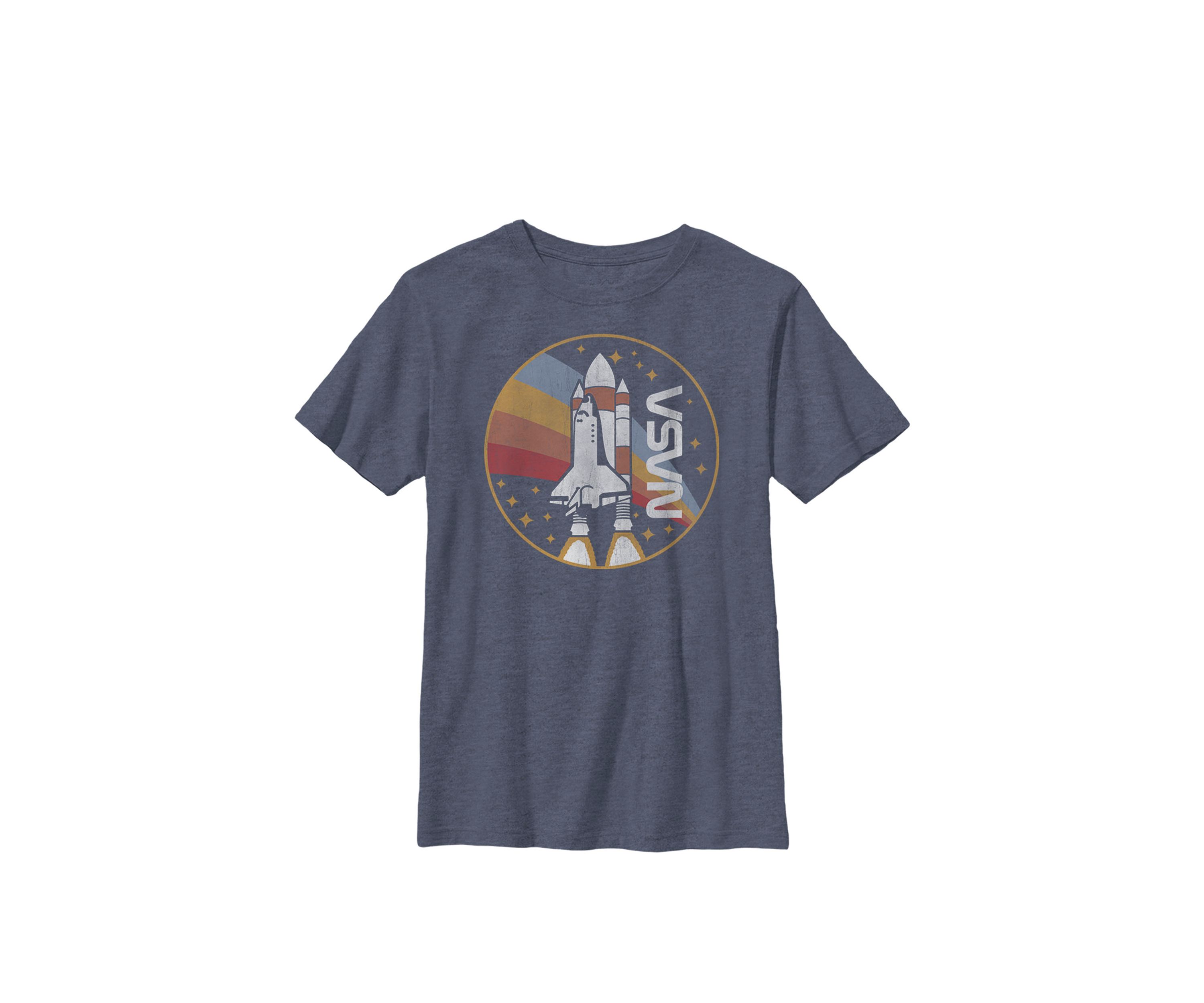 Shuttle Launch Rainbow Crew Graphic T-Shirt
