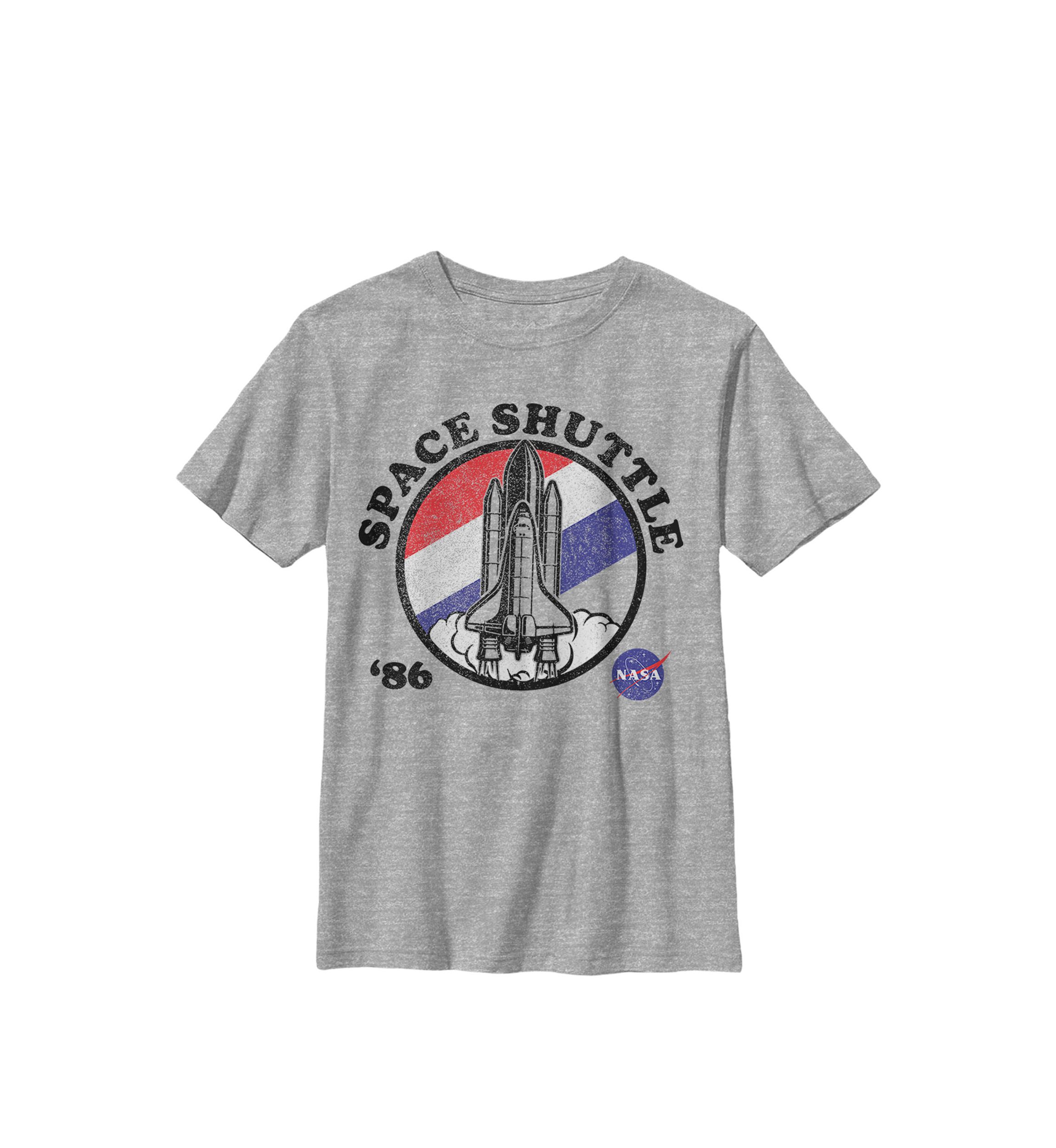 Space Camp Red White Blue 86 Badge Crew Graphic T-Shirt