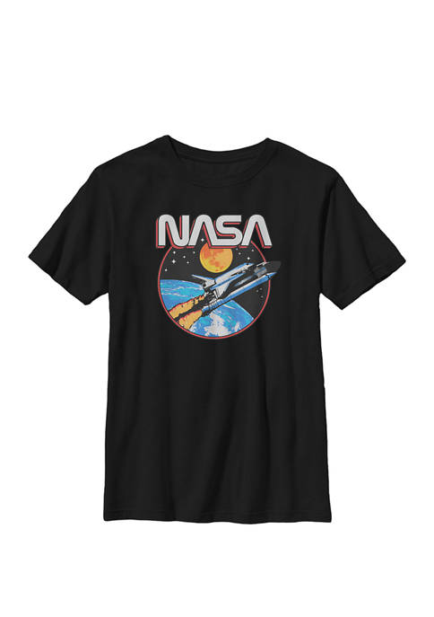 NASA Retro Lift Off Space Crew Graphic T-Shirt
