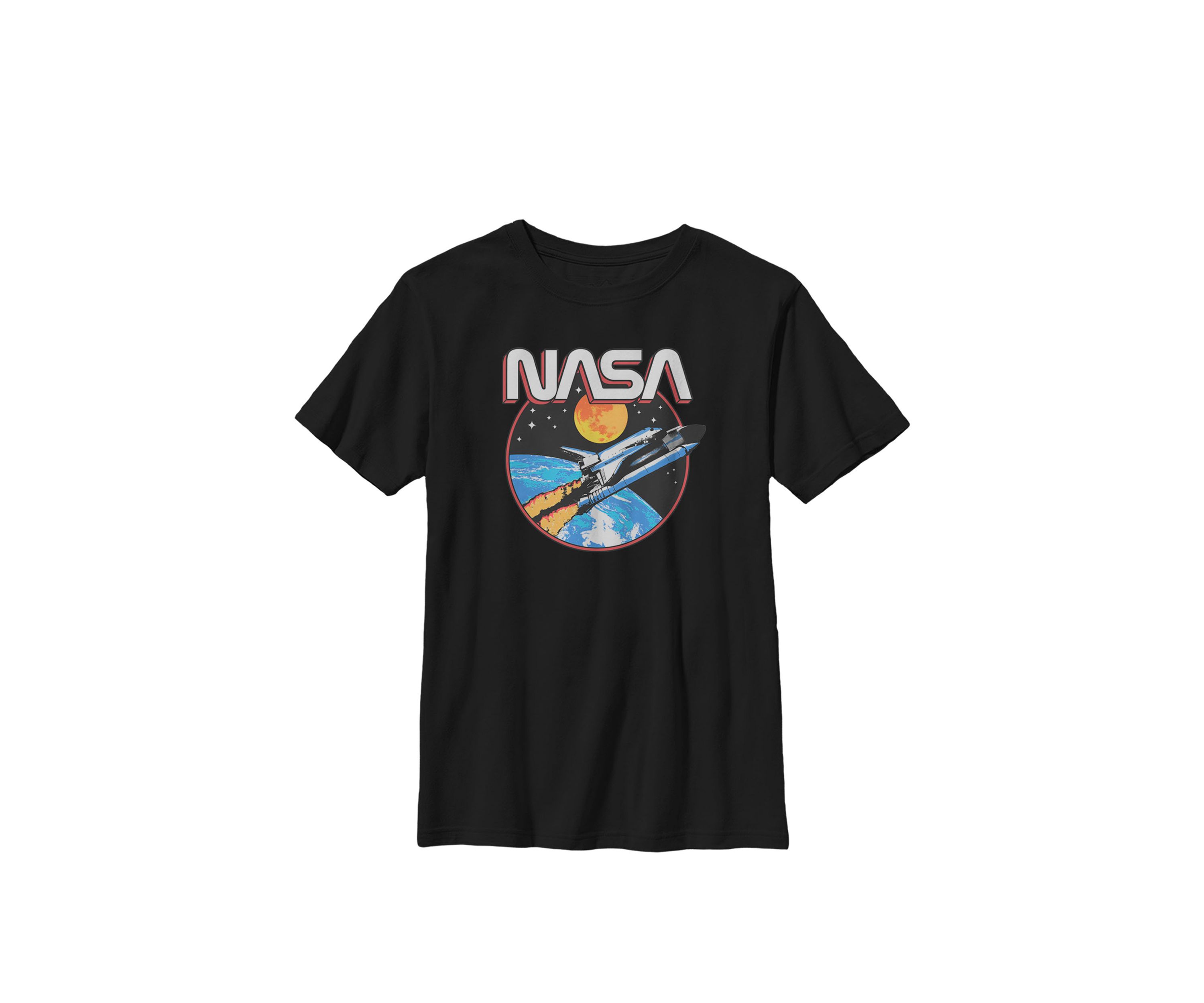 Retro Lift Off Space Crew Graphic T-Shirt