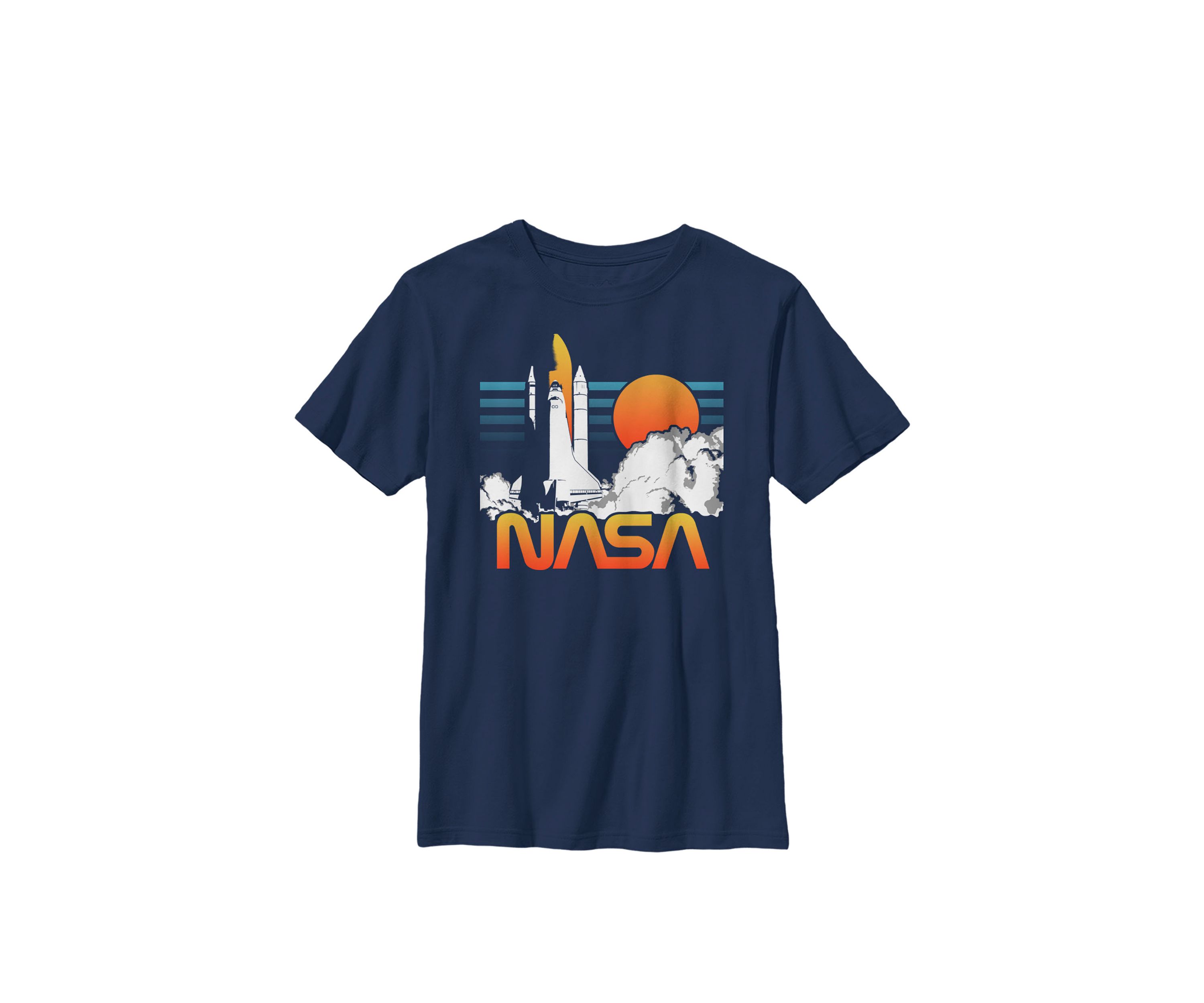 Space Shuttle Sunset Lift-Off Crew Graphic T-Shirt