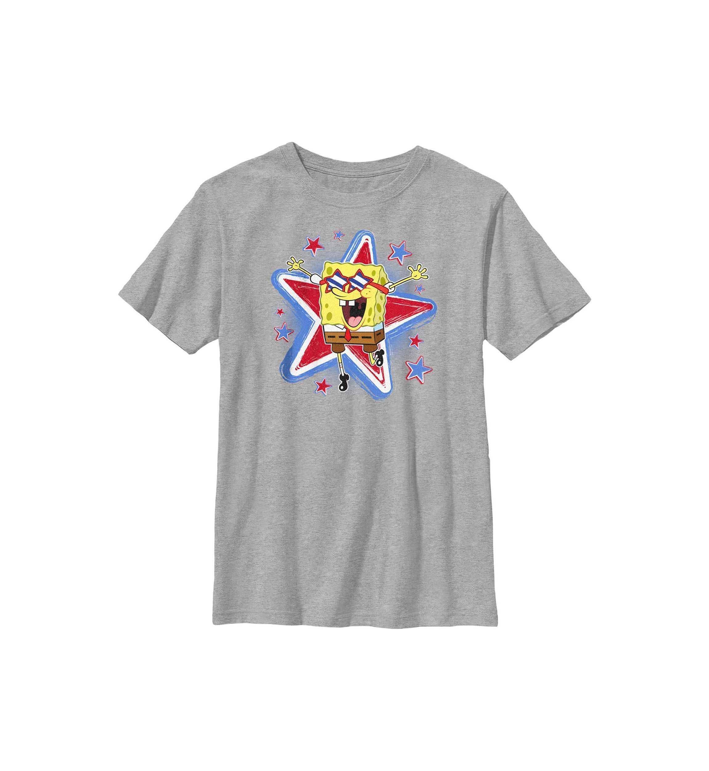 Spongebob Patriotic Graphic T-Shirt