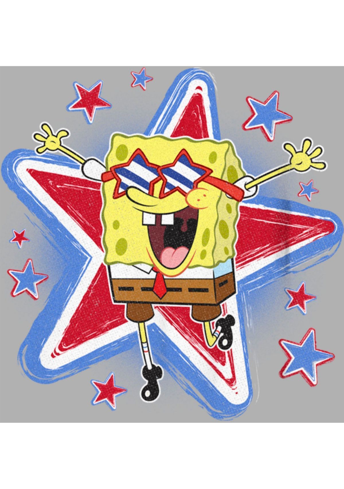Spongebob Patriotic Graphic T-Shirt