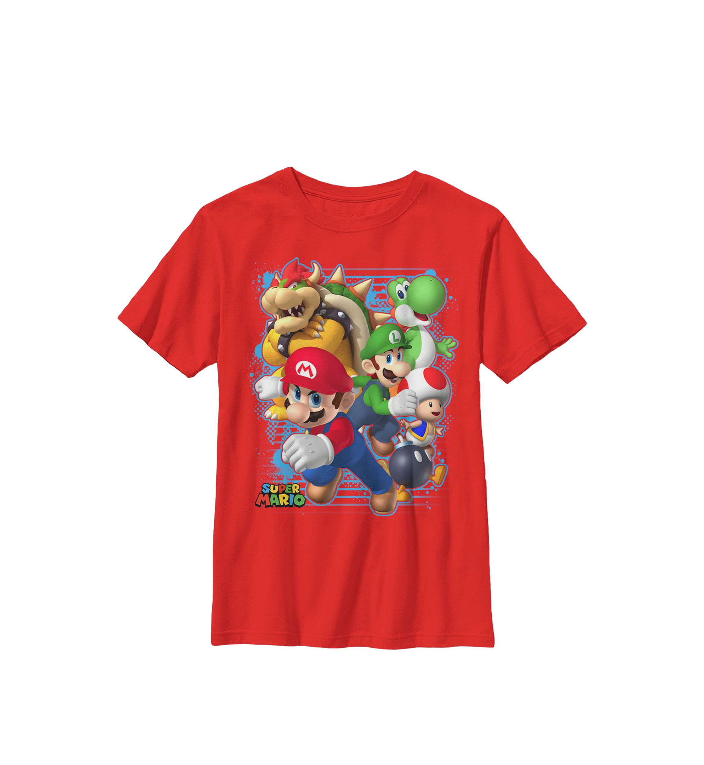 Super Mario Luigi Bowser Paint Crew Graphic T-Shirt