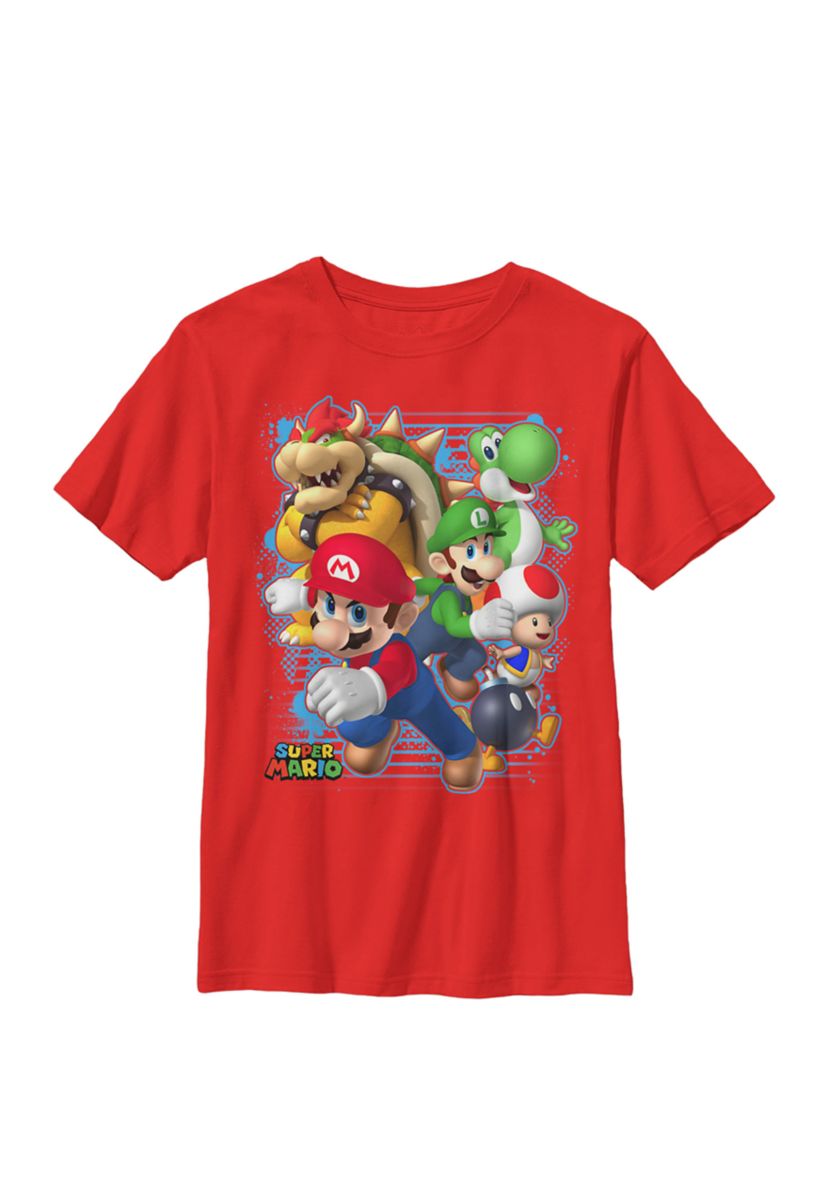 Super Mario Luigi Bowser Paint Crew Graphic T-Shirt