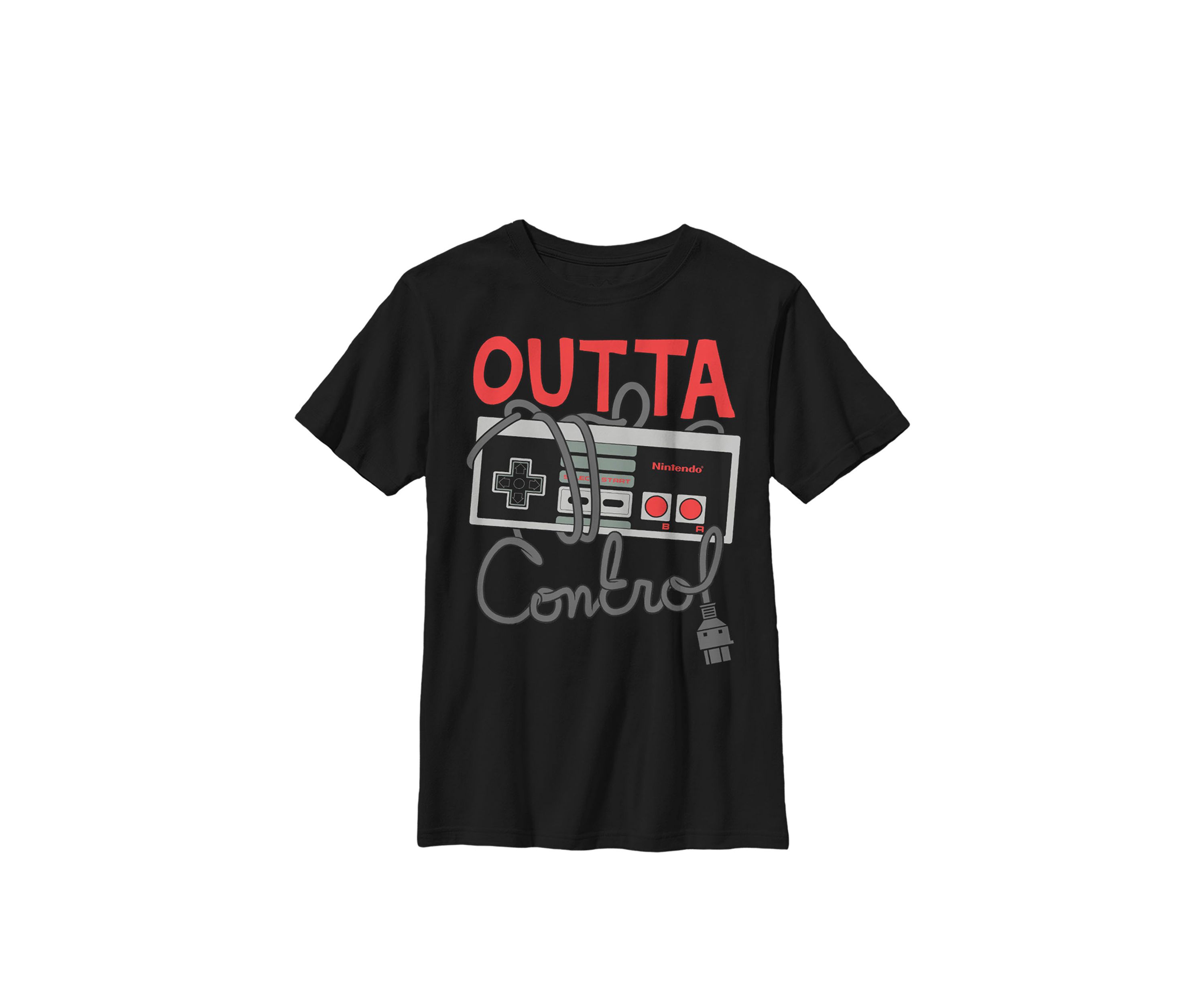 NES Controller Outta Control Crew Graphic T-Shirt