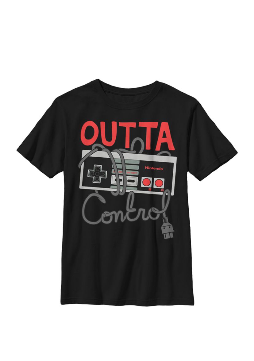 NES Controller Outta Control Crew Graphic T-Shirt