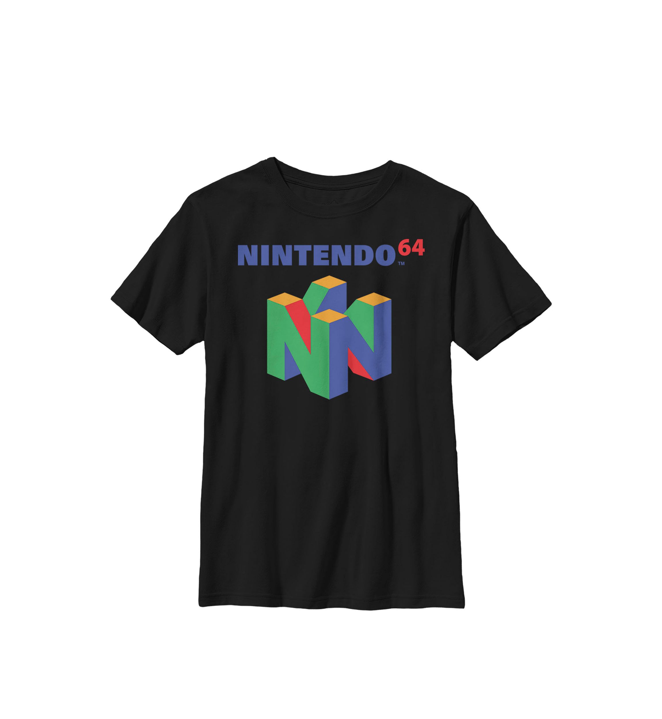 Boys N64 Classic Logo Retro Vintage Crew T-Shirt