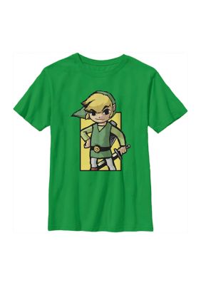 Nintendo Boys 4-7 Link Waker Face Graphic T-Shirt, Large