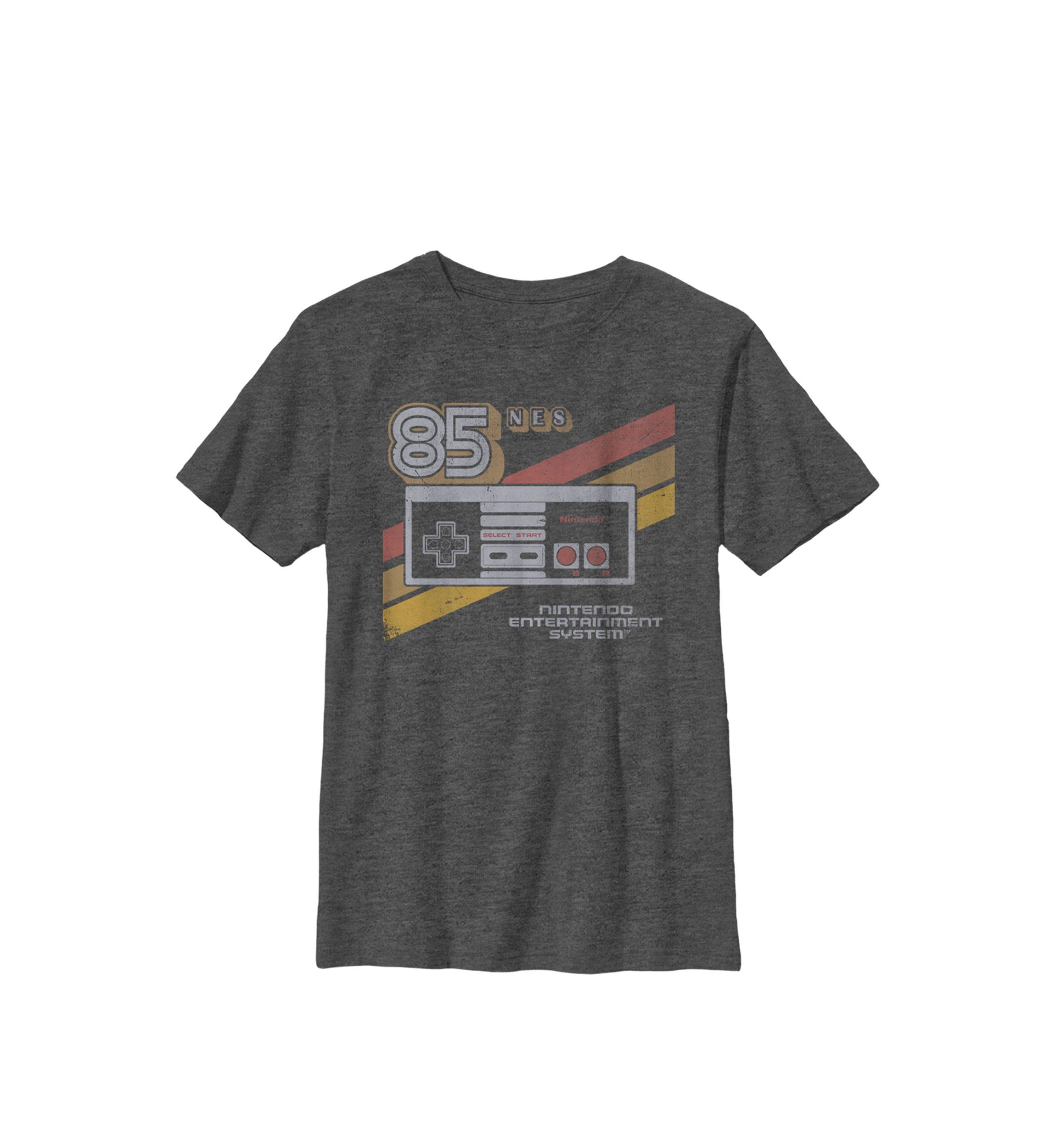 NES Controller Retro Stripe 85 Crew Graphic T-Shirt