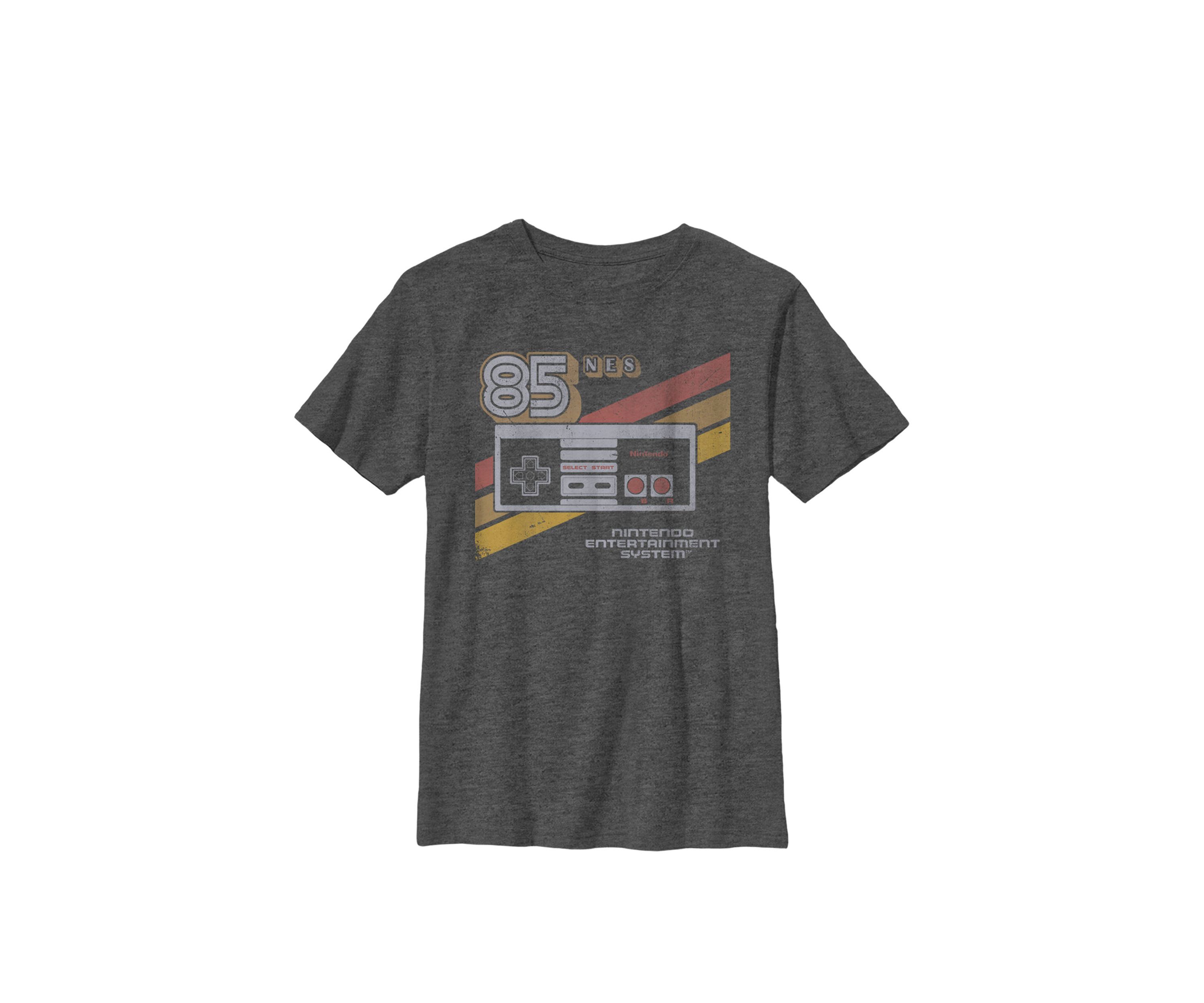 NES Controller Retro Stripe 85 Crew Graphic T-Shirt
