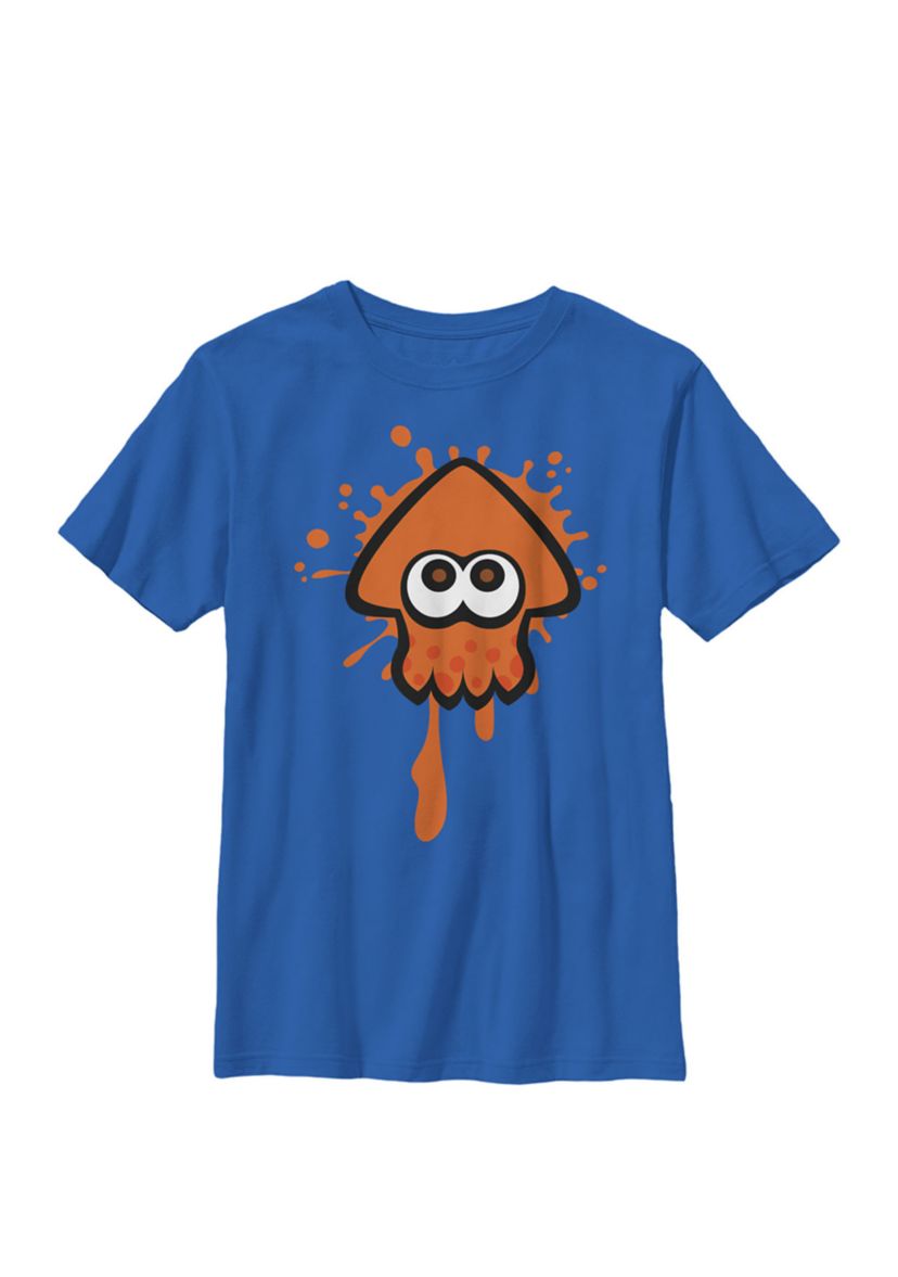 Splatoon Orange Inkling Squid Splat Crew Graphic T-Shirt