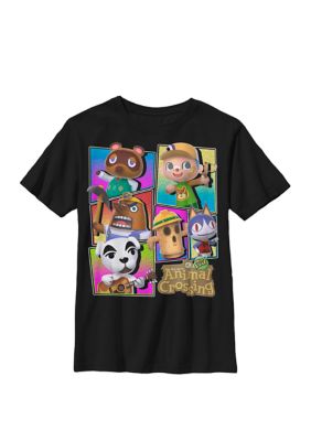 Nintendo Animal Crossing Colorful Panels Villagers Crew T Shirt Belk