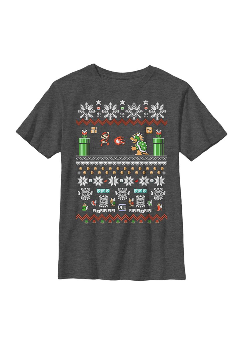 Boys 4-7 Bit Xmas Stack Graphic Top