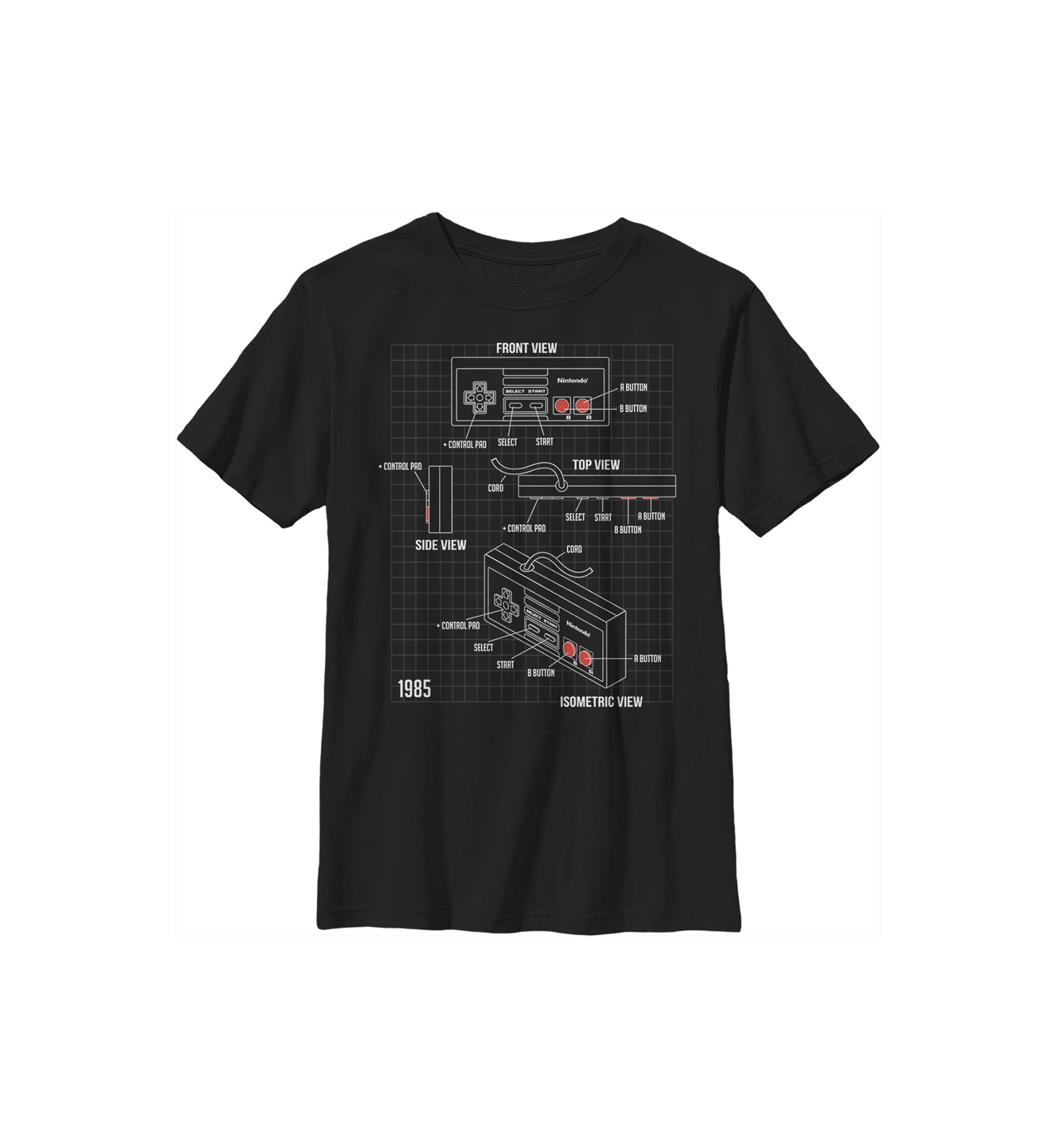 Boys 4-7 NES Schematic Graphic T-Shirt