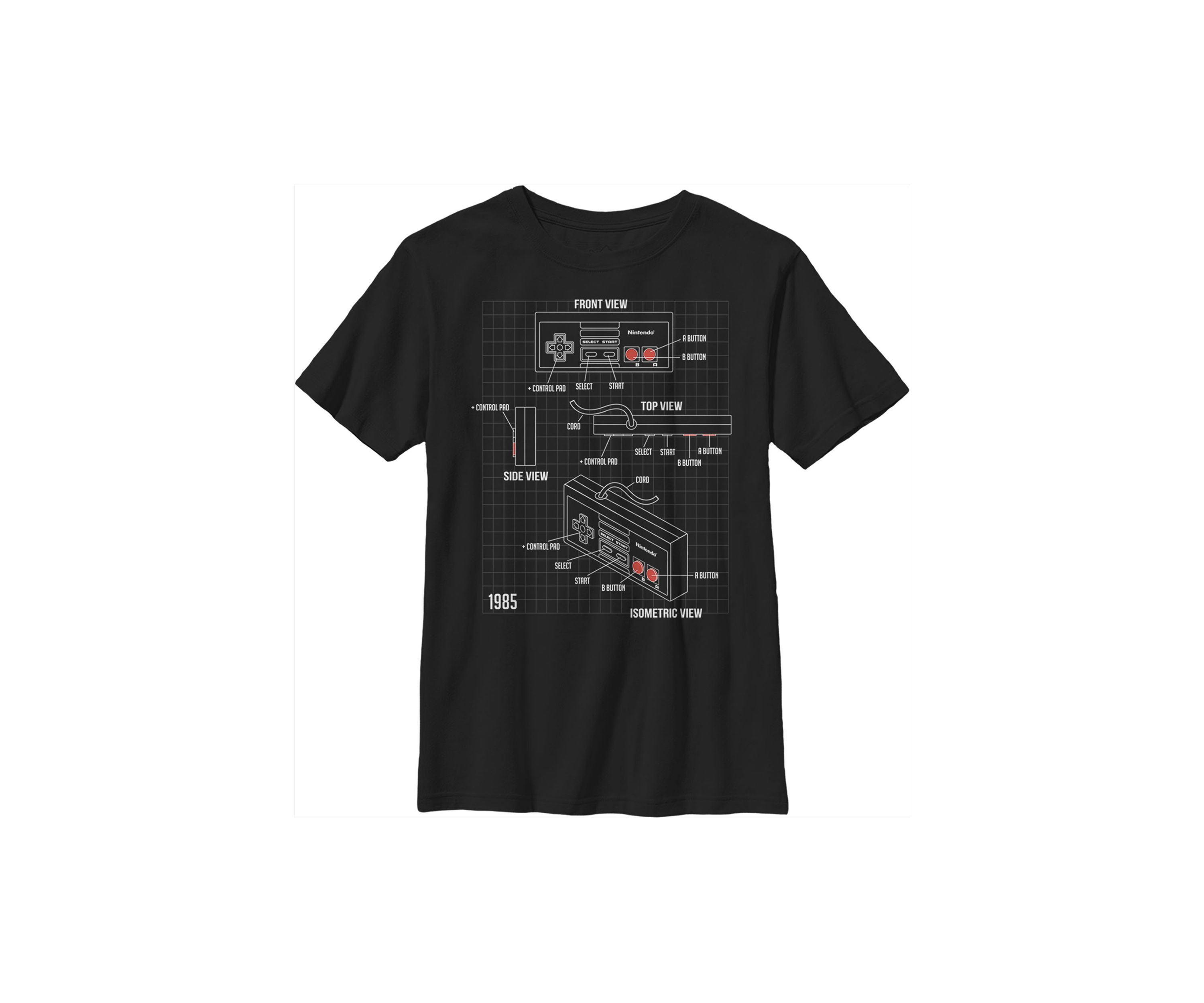 Boys 4-7 NES Schematic Graphic T-Shirt